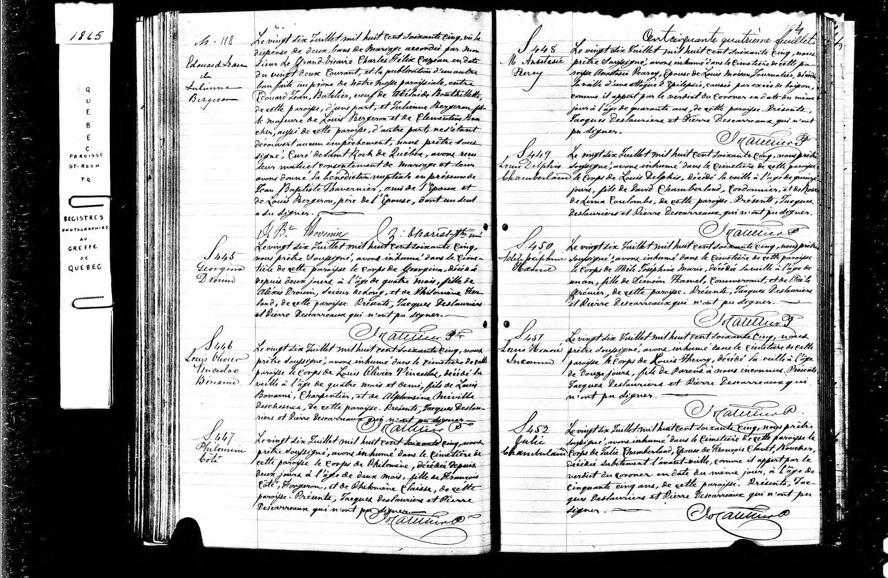 Acte de sépulture