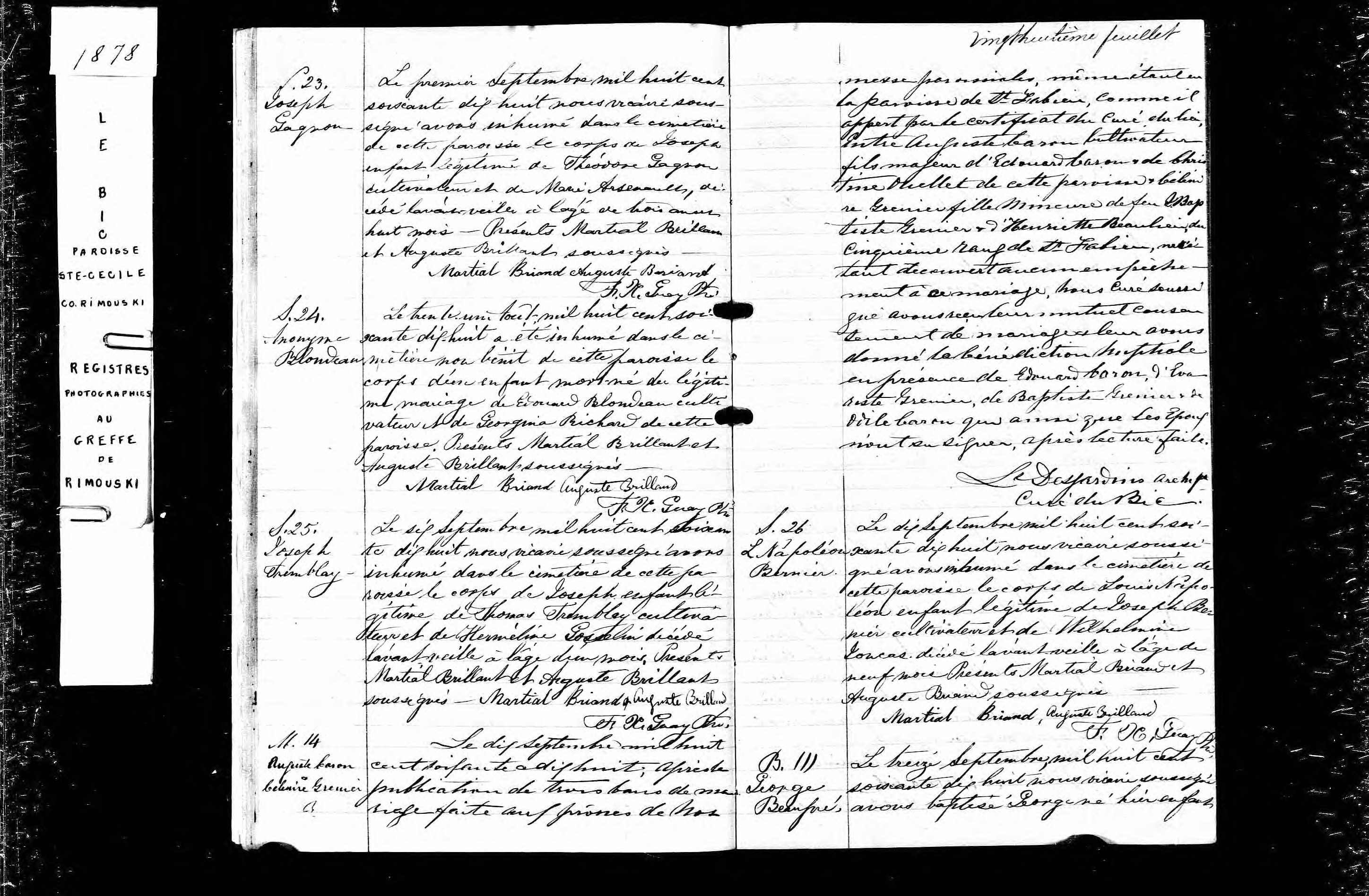 Acte de sépulture