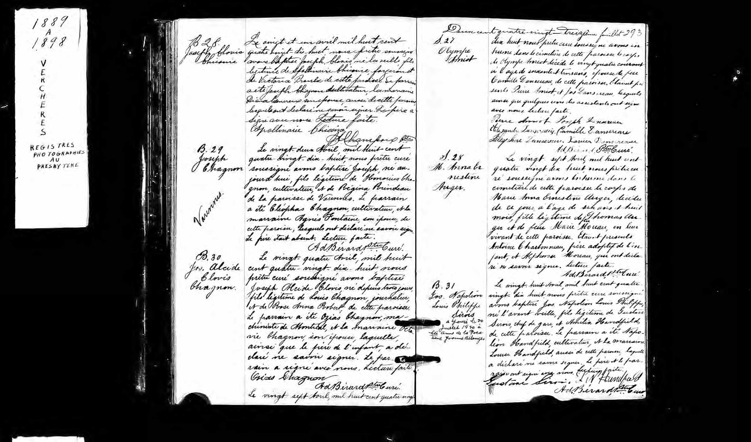 Acte de baptême Acte de baptême