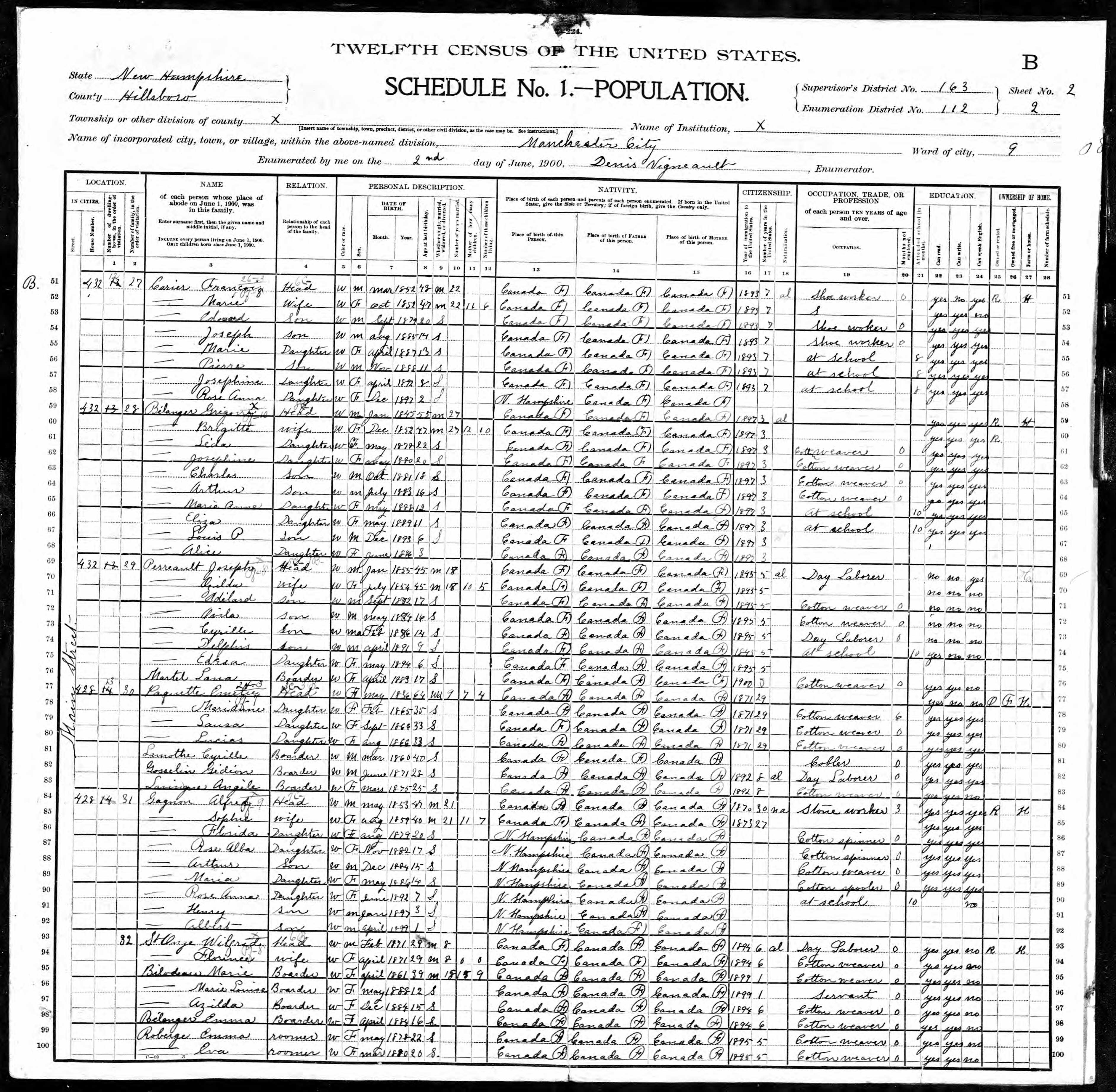 Recensement fédéral américain 1900