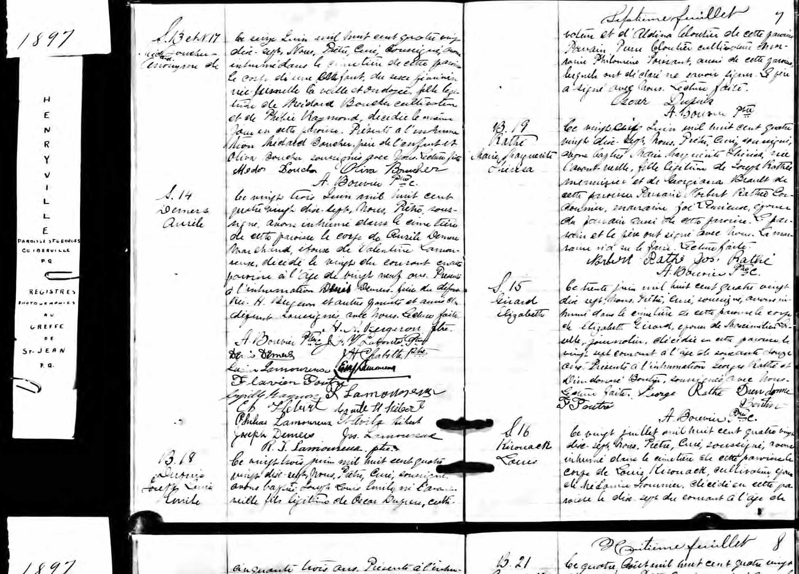  Acte de sépulture