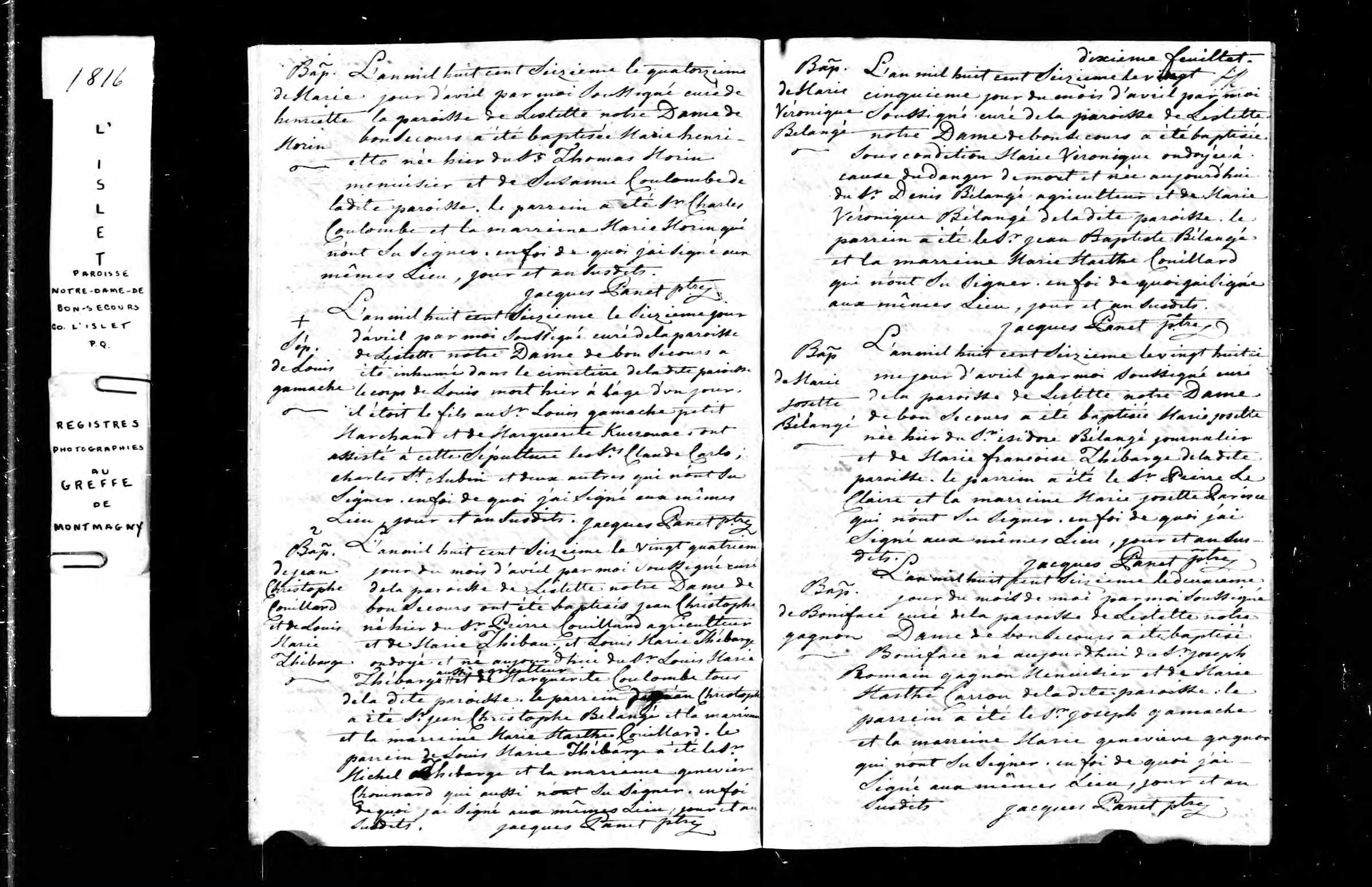 Acte de sépulture
