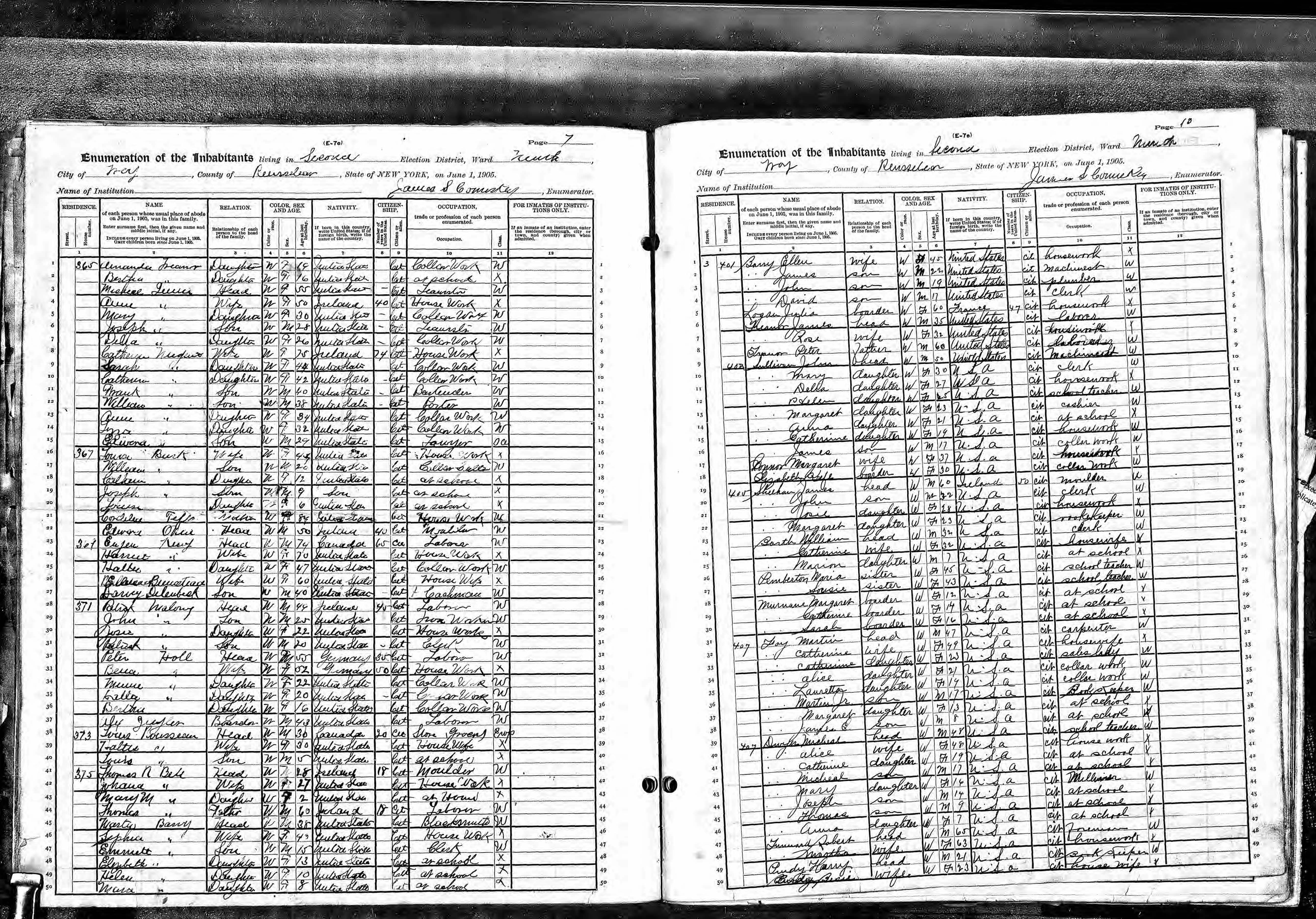 Recensement de l'État de New York 1905