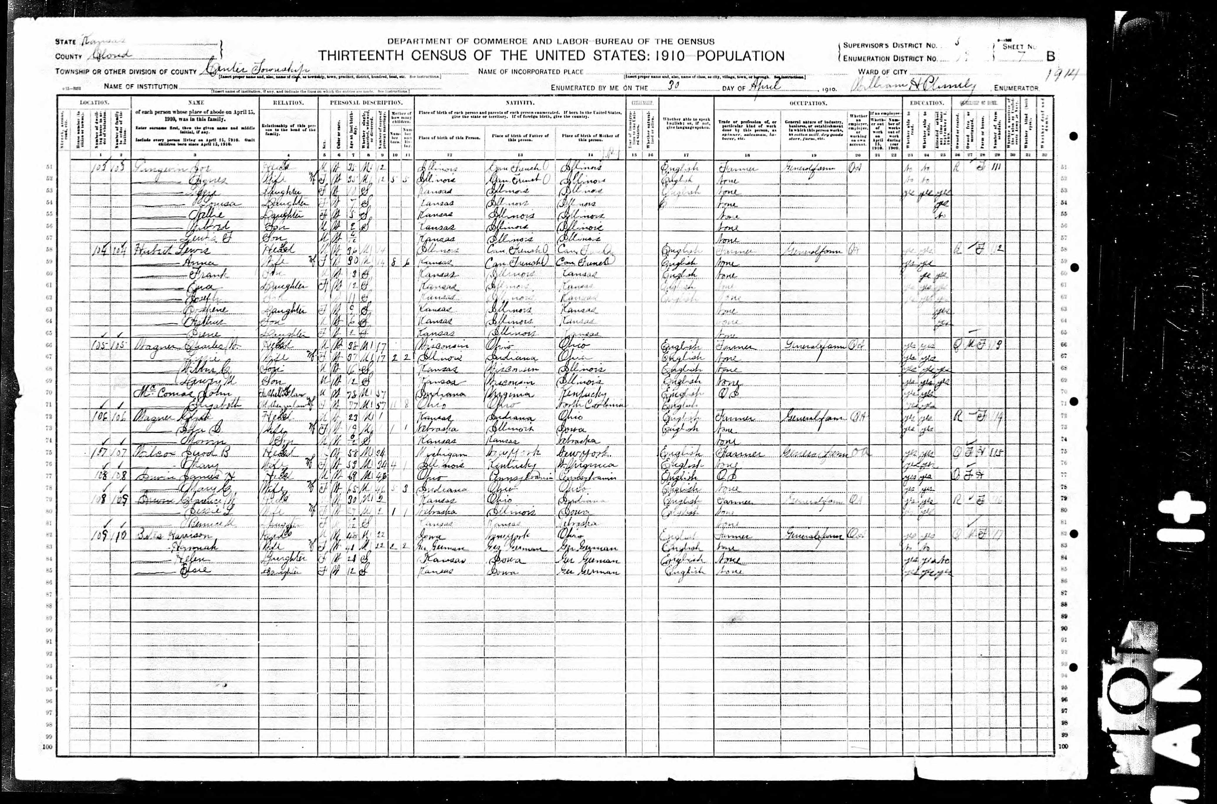 Recensement fédéral américain 1910