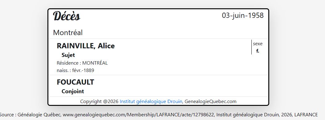 Mention du décès