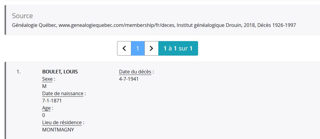 Mention du décès Mention du décès
