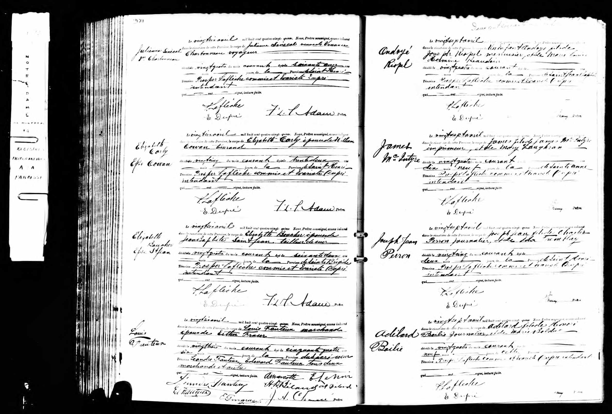 Acte de sépulture
