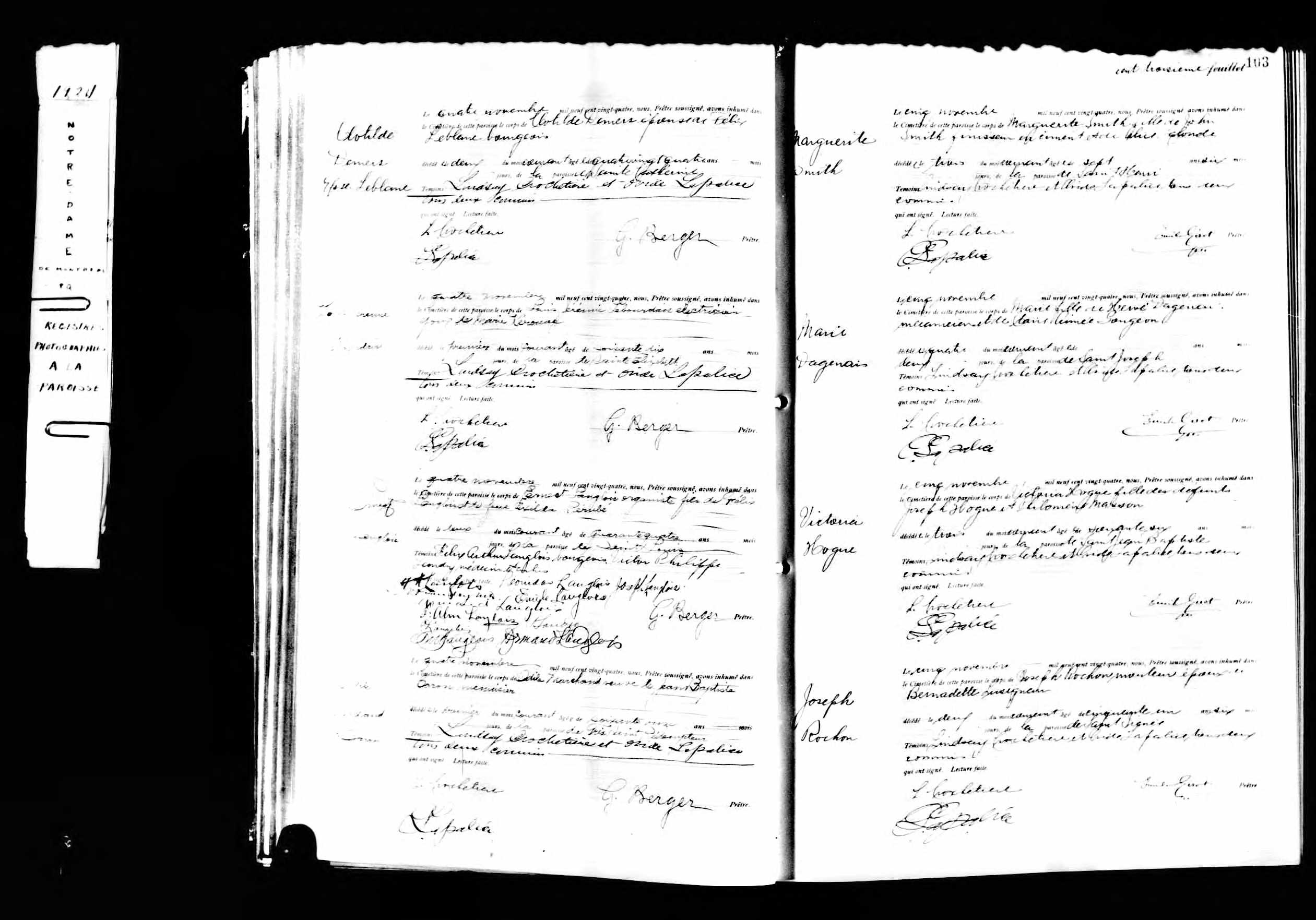 Acte de sépulture