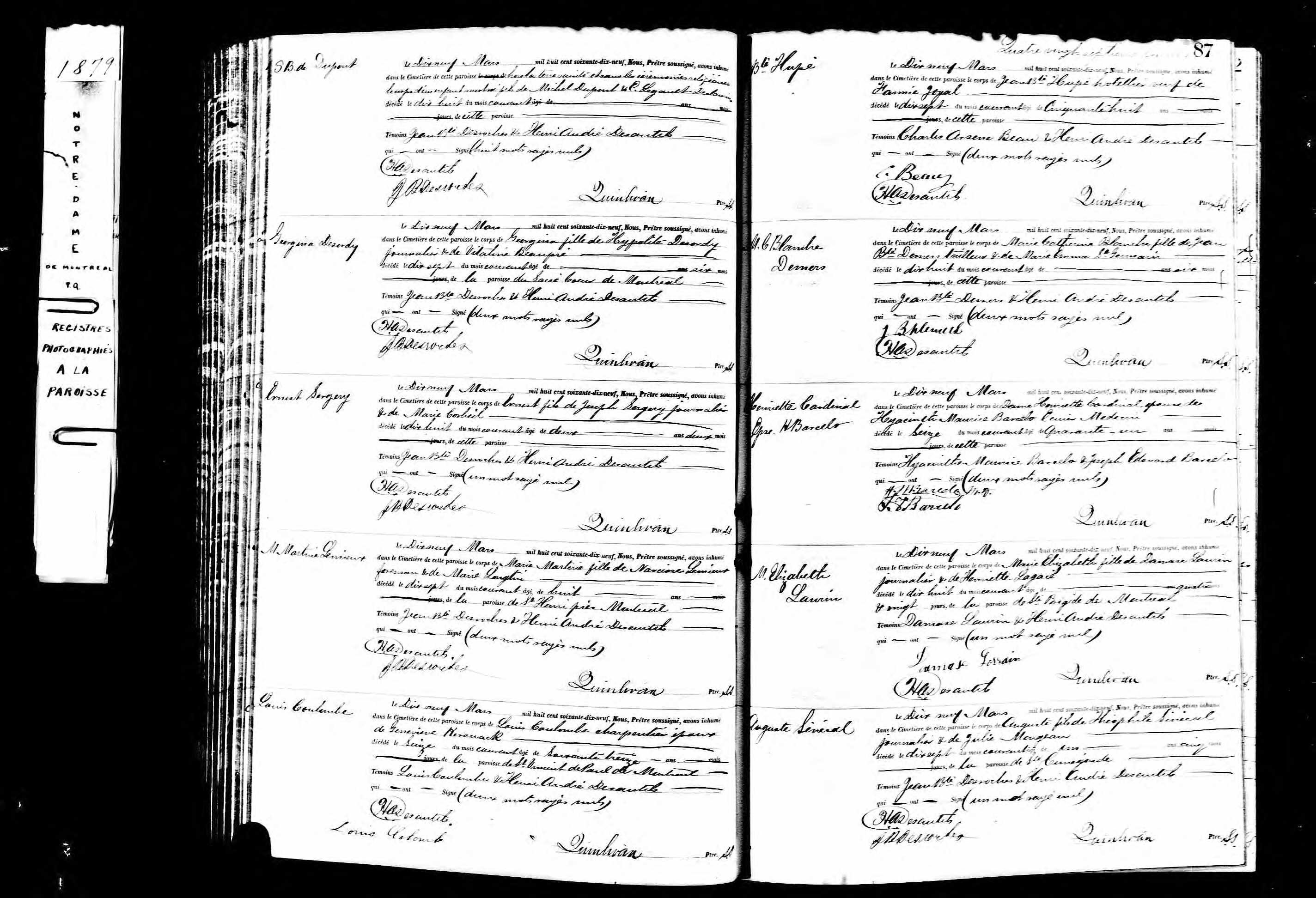 Acte de sépulture