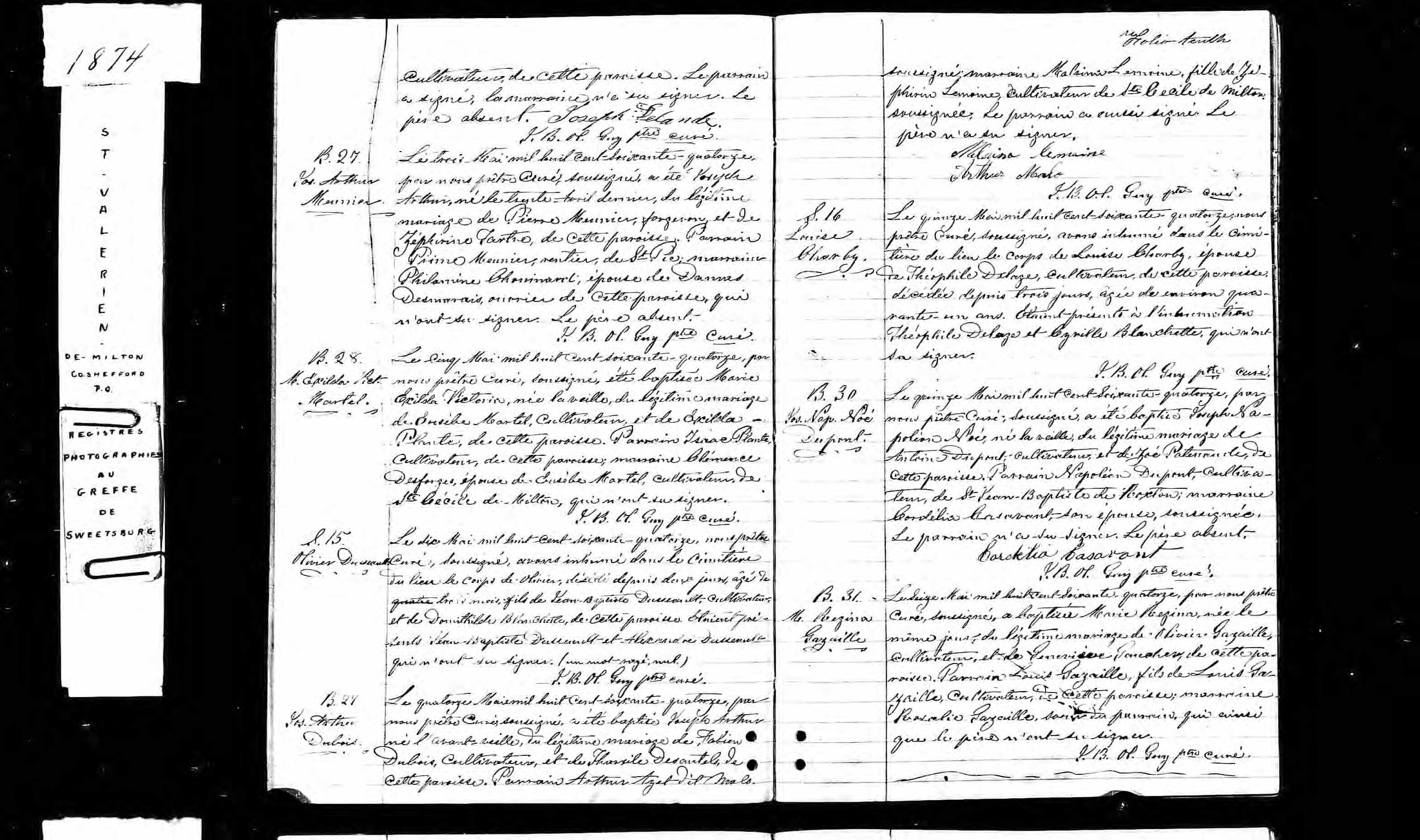 Acte de sépulture