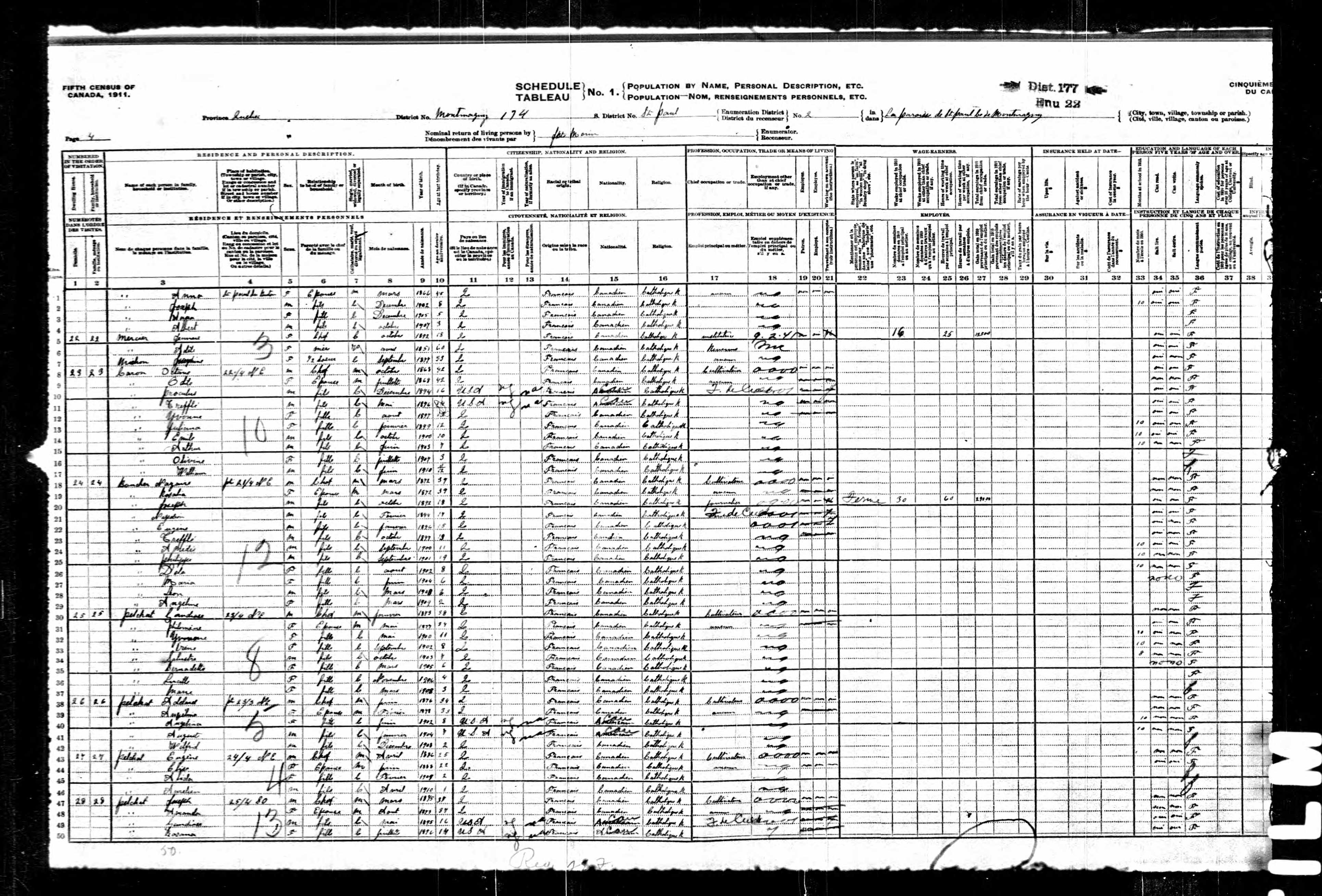 Recensement canadien 1911