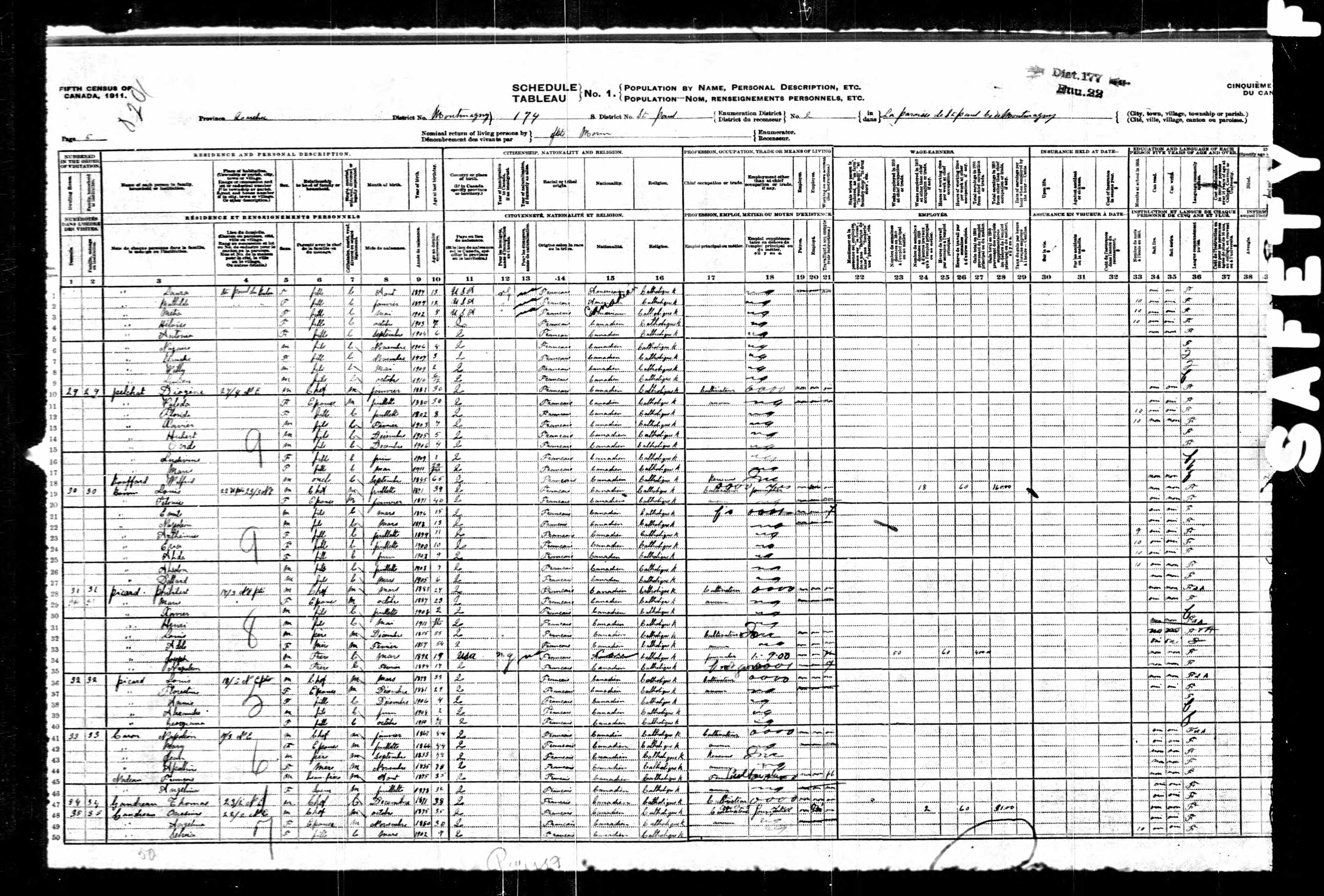 Recensement canadien 1911
