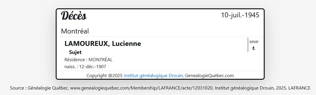 Mention du décès
