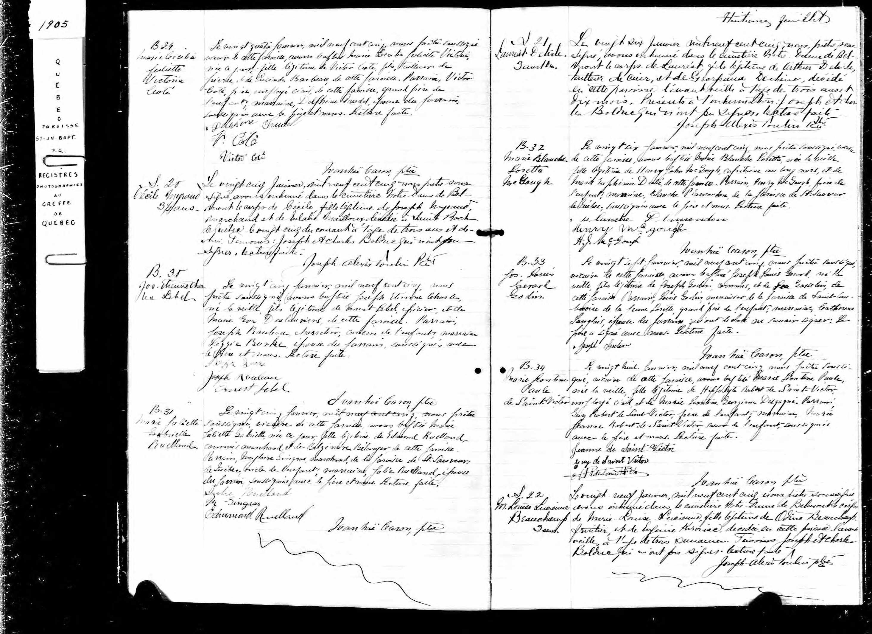 Acte de sépulture