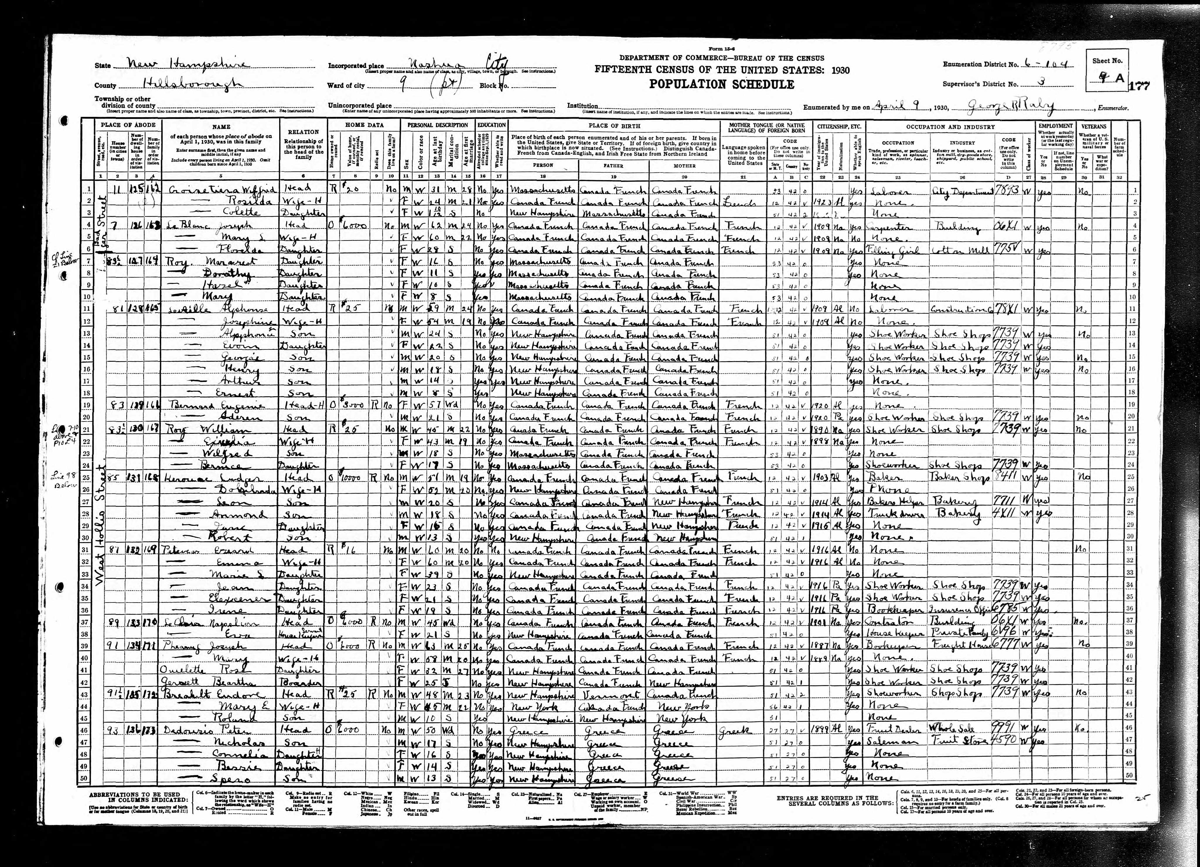 Recensement fédéral américain 1930