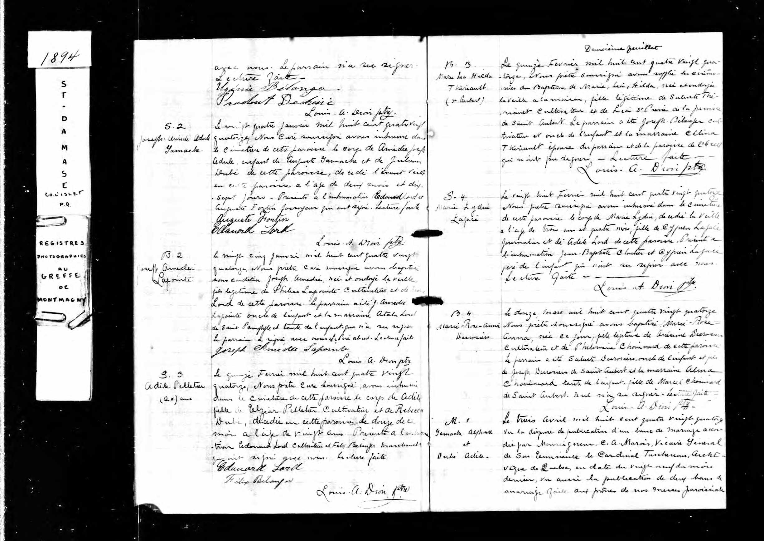 Acte de sépulture