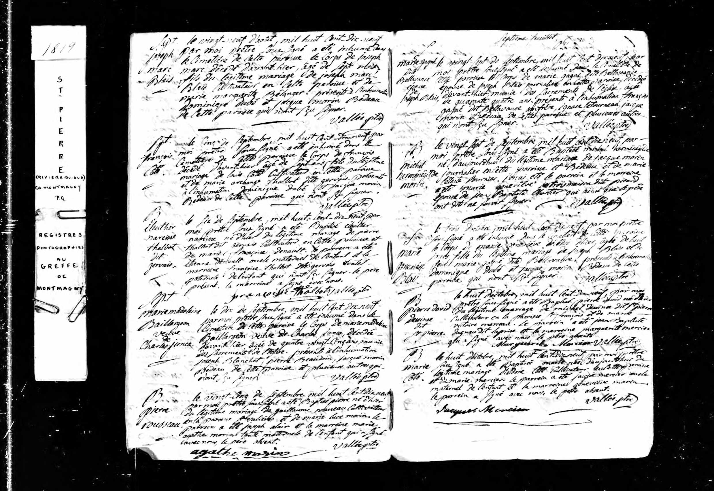 Acte de sépulture