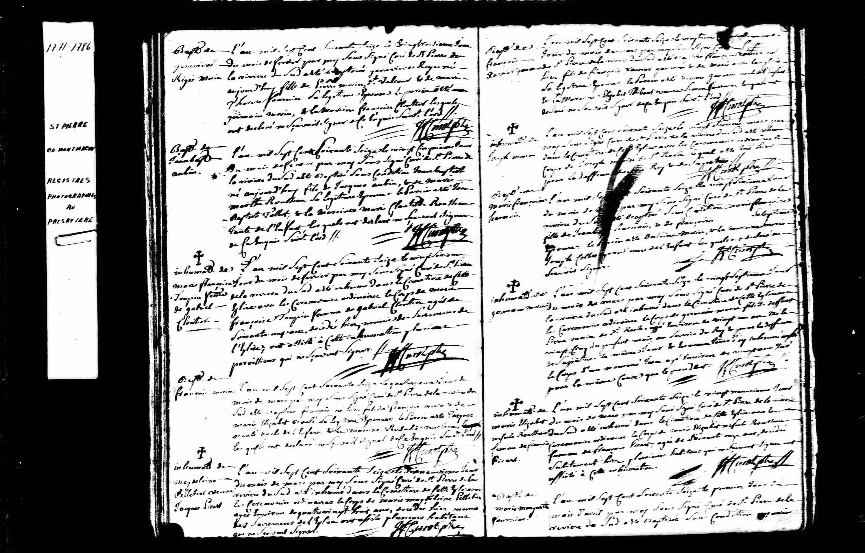 Acte de sépulture Acte de sépulture