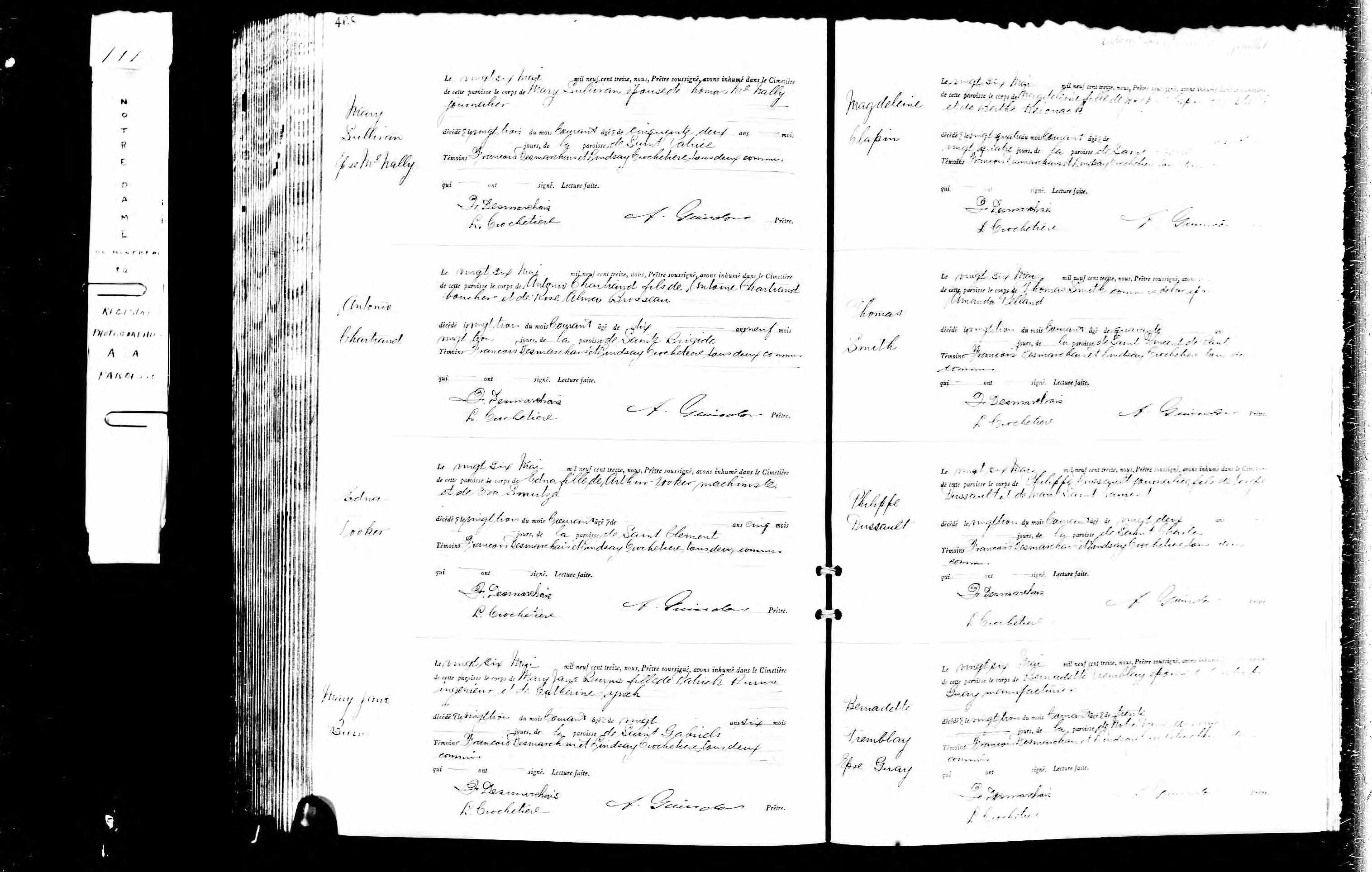 Acte de sépulture