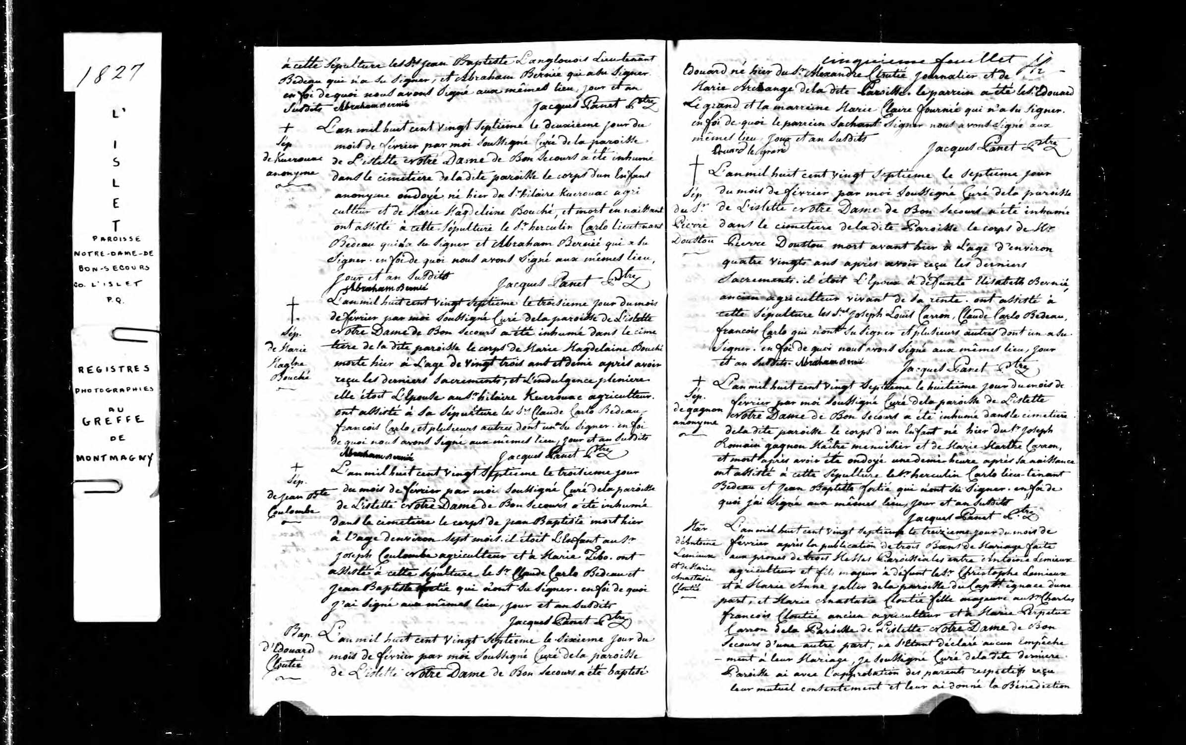 Acte de sépulture