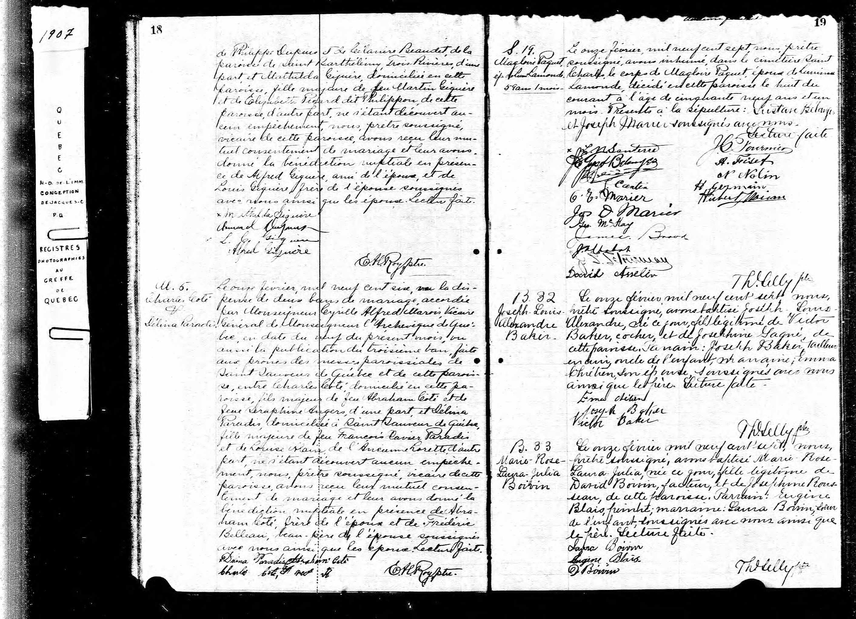 Acte de sépulture