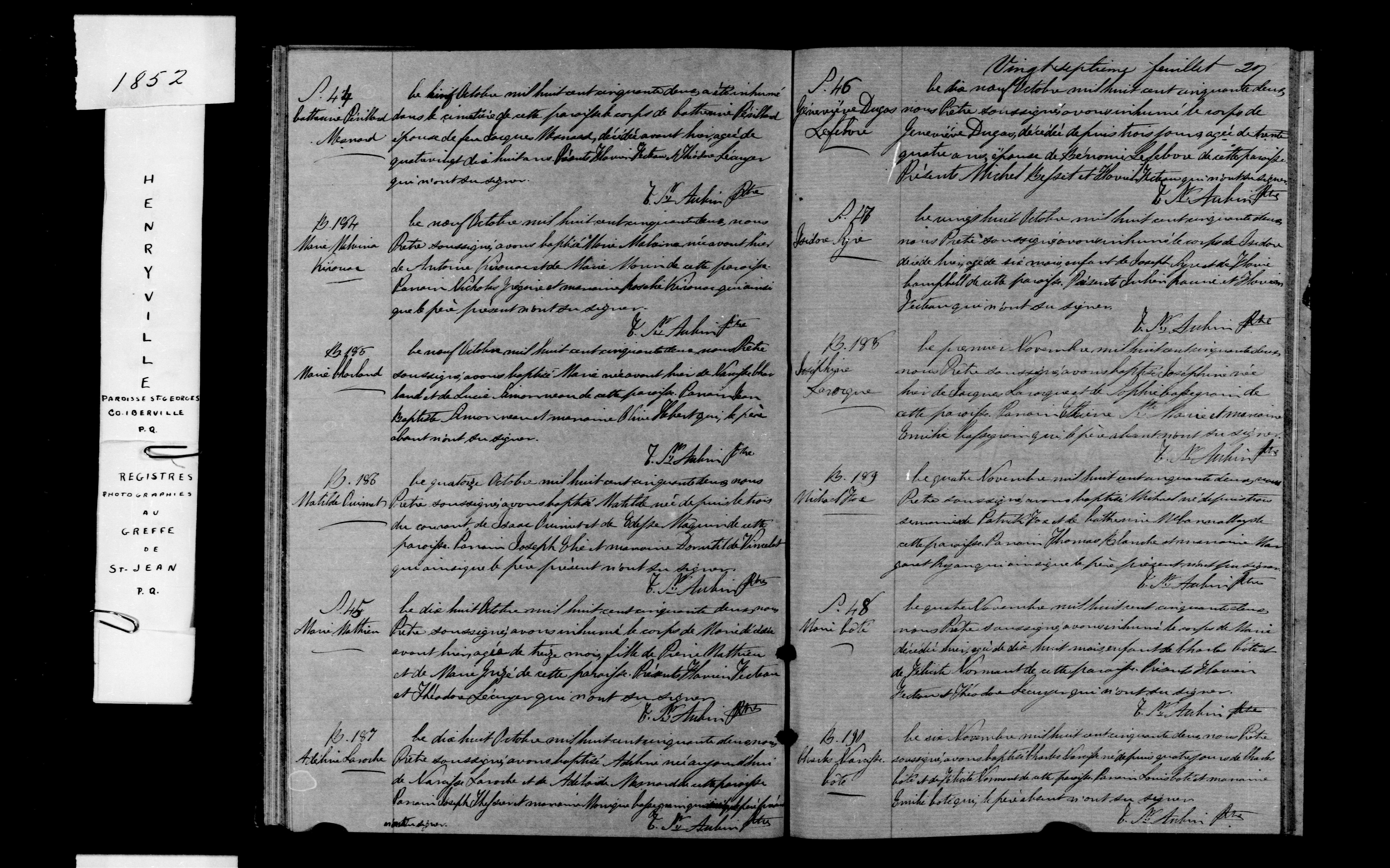 Acte de baptême Acte de baptême
