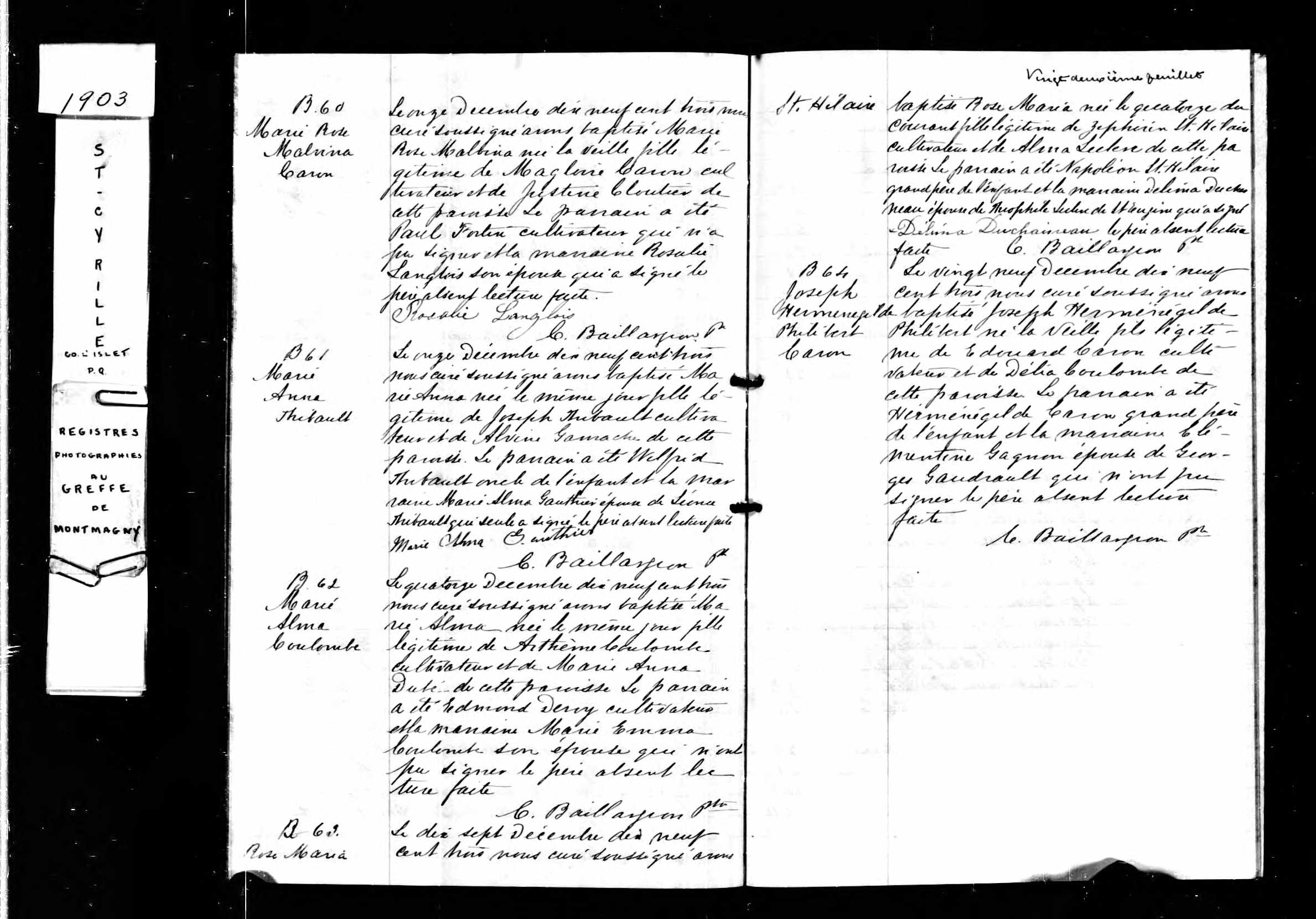 Acte de baptême