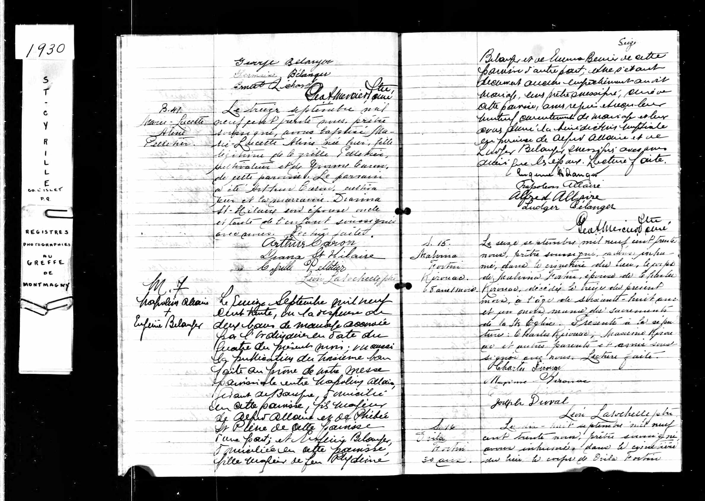 Acte de sépulture