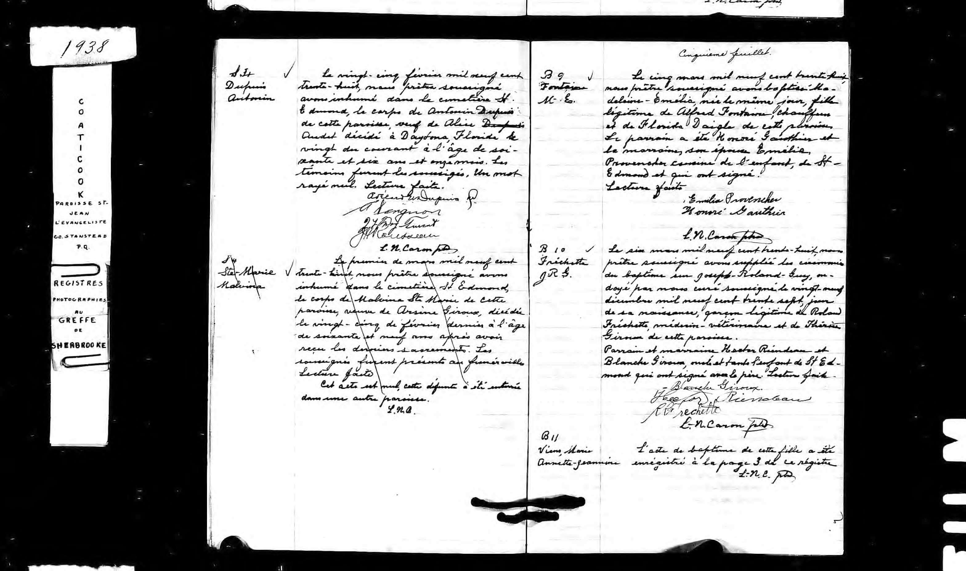 Acte de sépulture