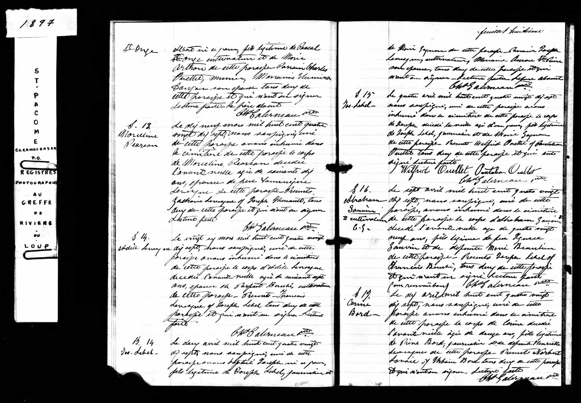 Acte de sépulture