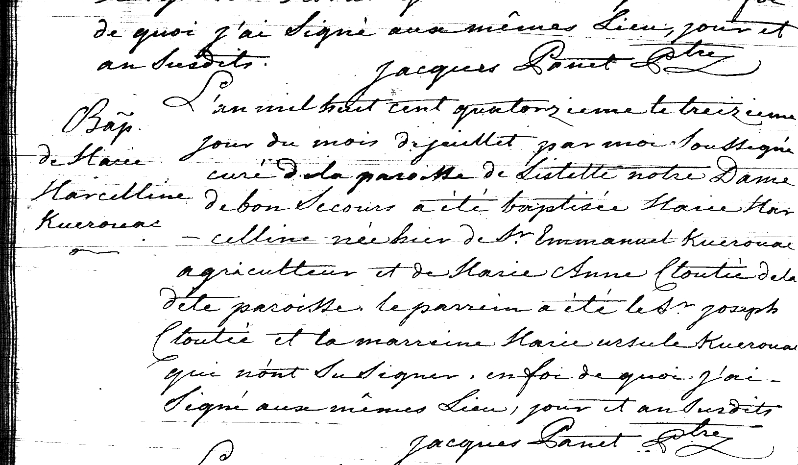 Acte de baptême