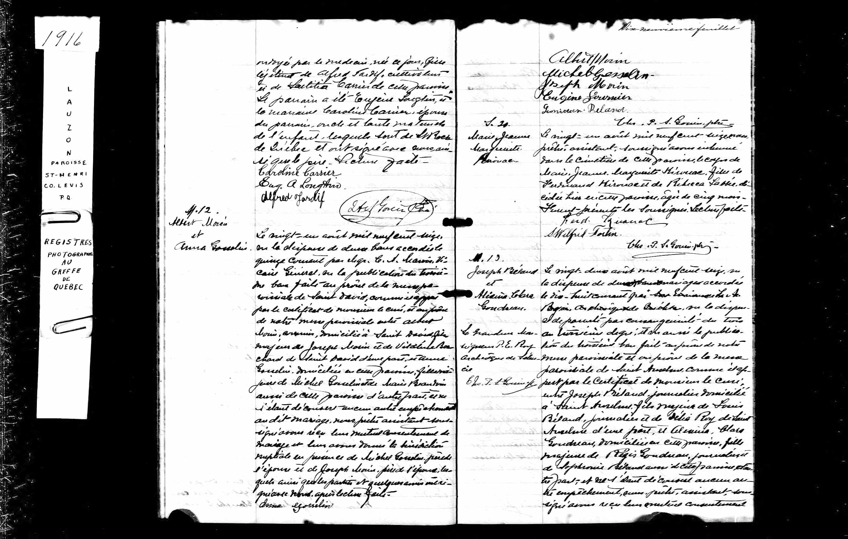 Acte de sépulture
