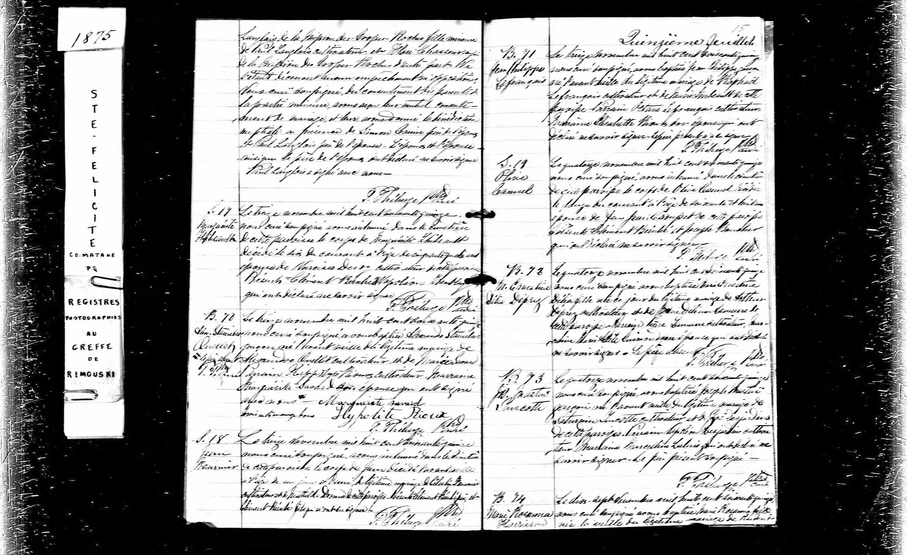 Acte de sépulture