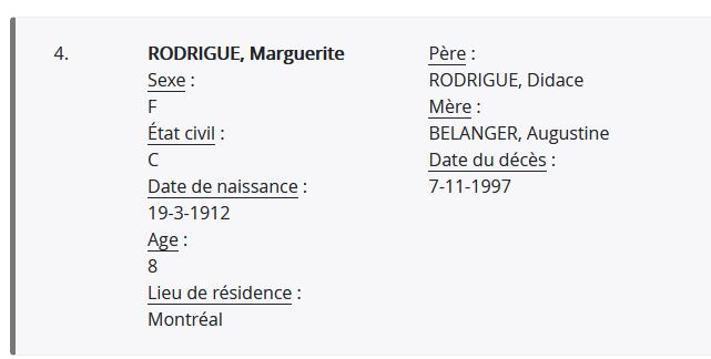Mention du décès