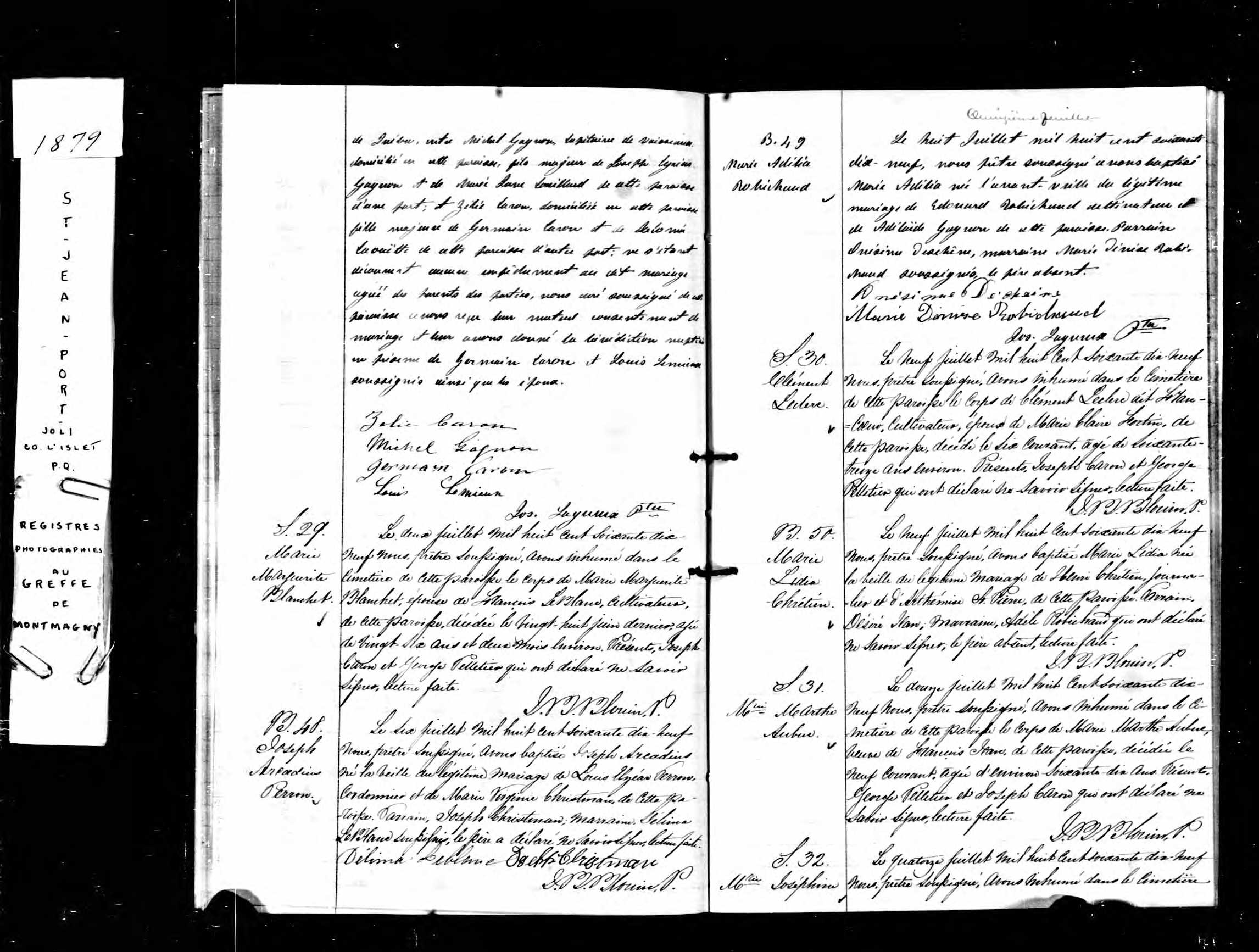 Acte de sépulture