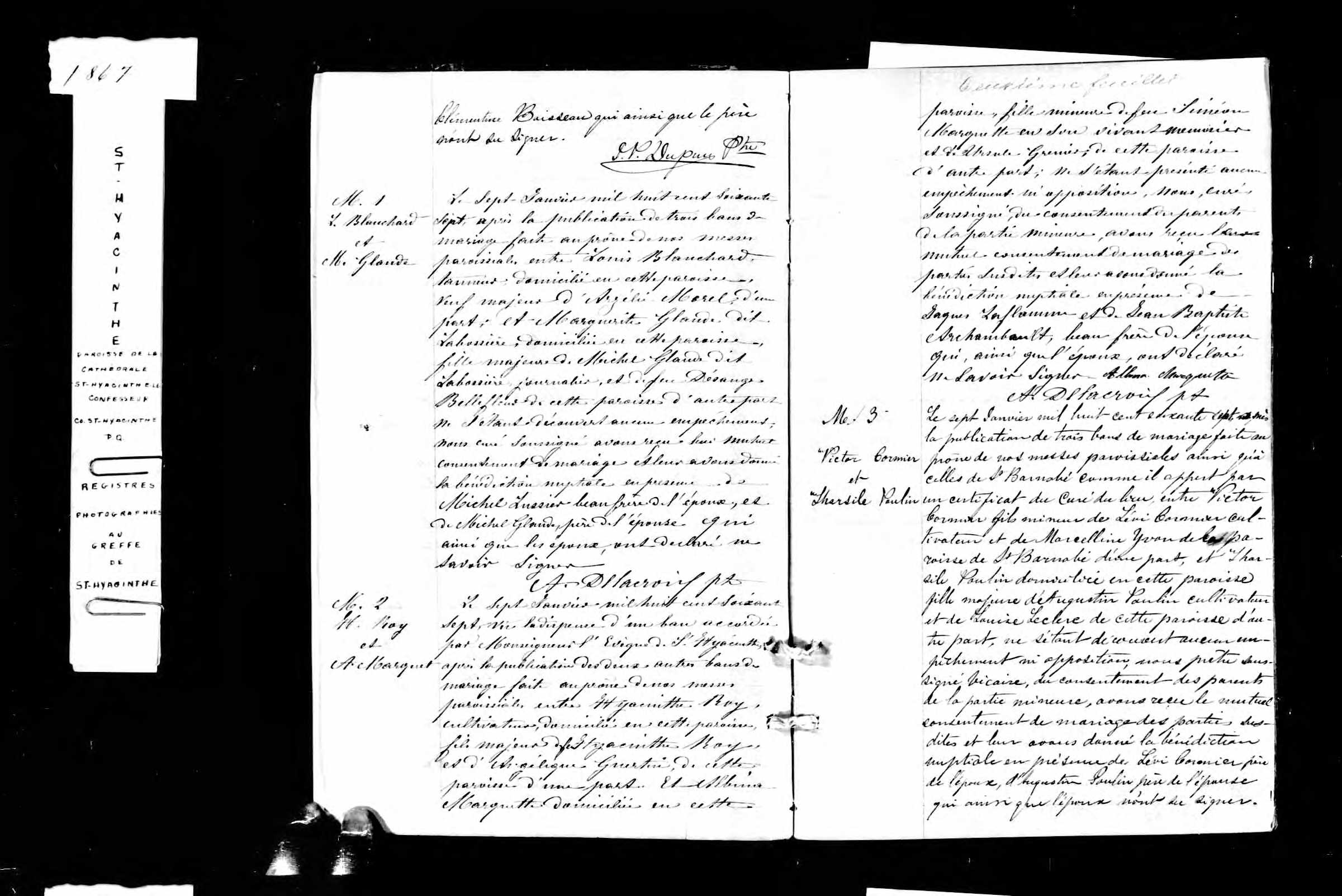 Acte de mariage en premières noces