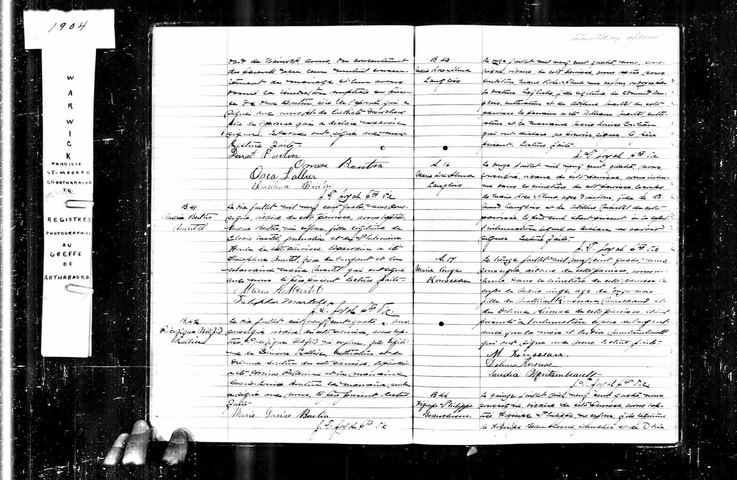 Acte de sépulture