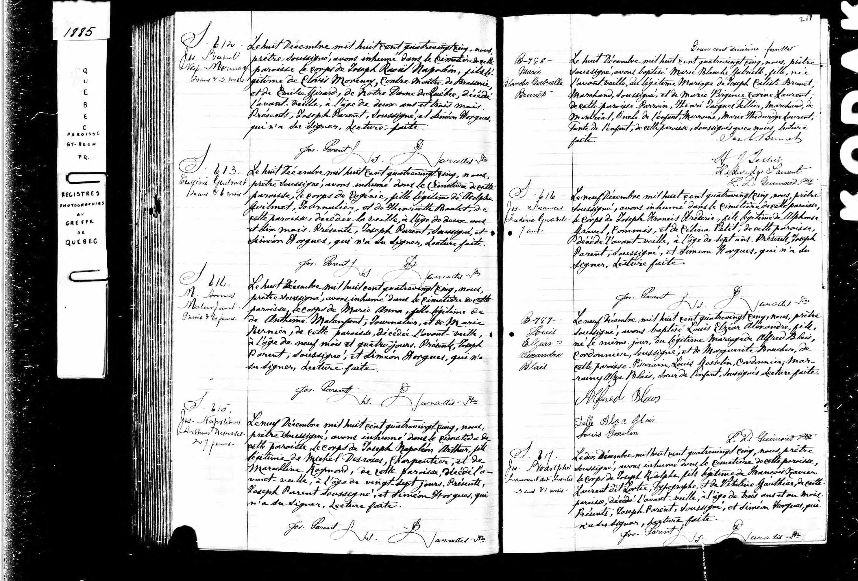 Acte de sépulture