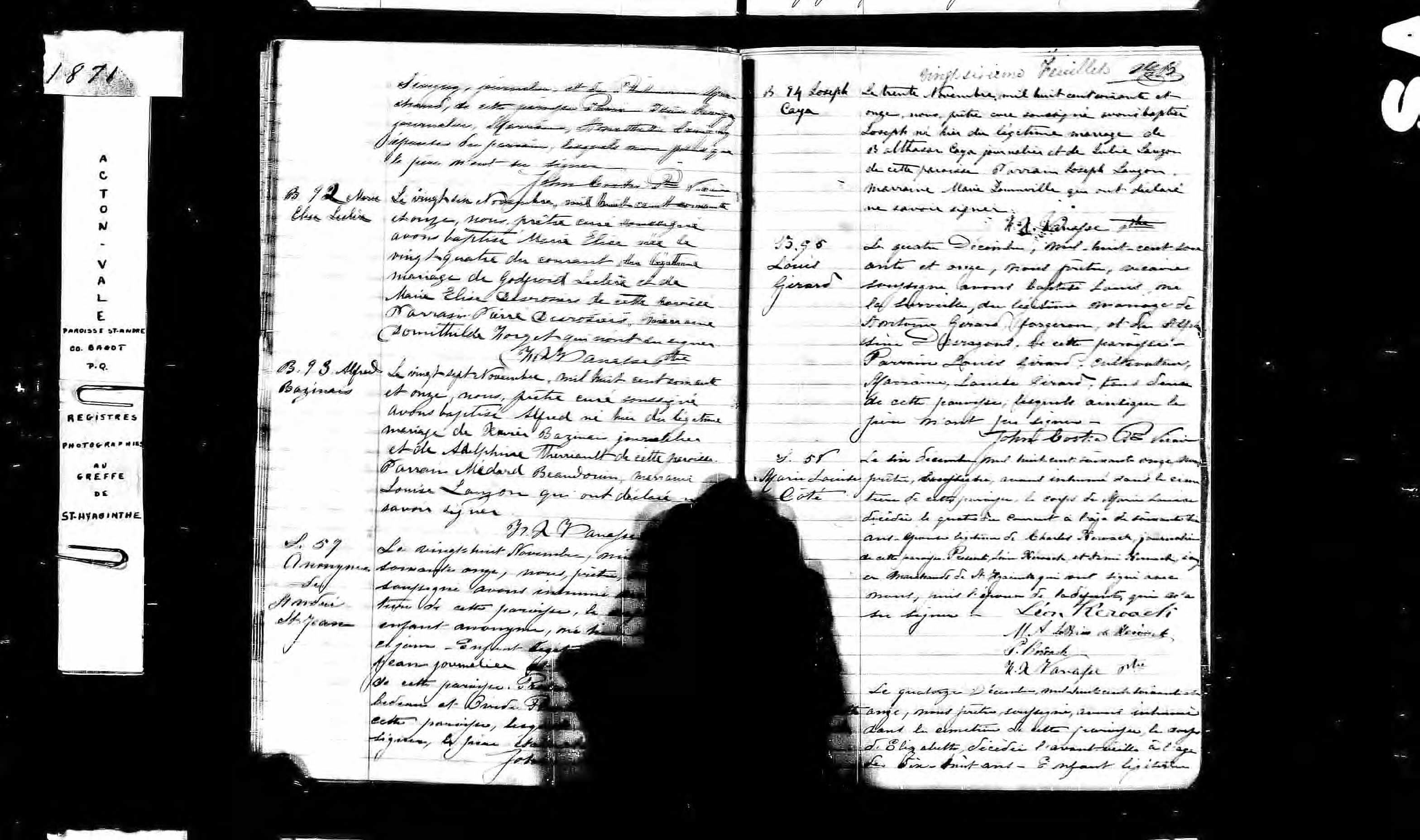 Acte de sépulture