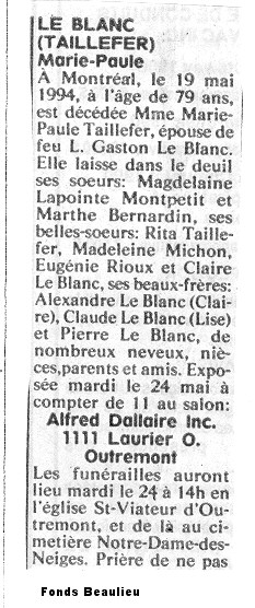 Nécrologie