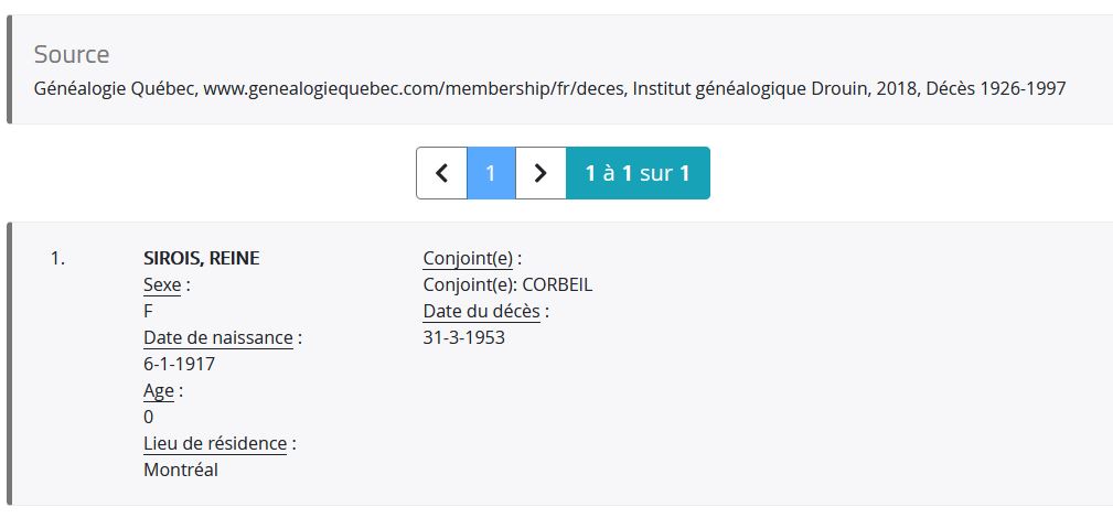 Mention du décès