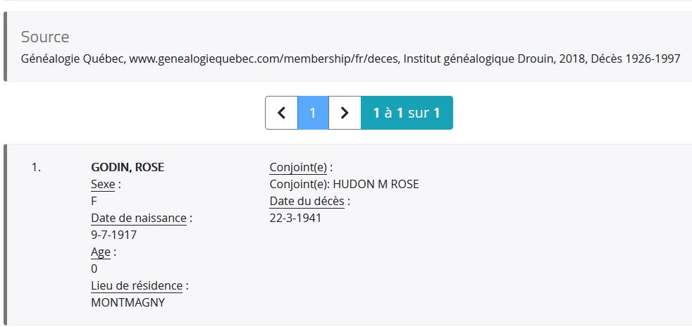 Mention du décès Mention du décès