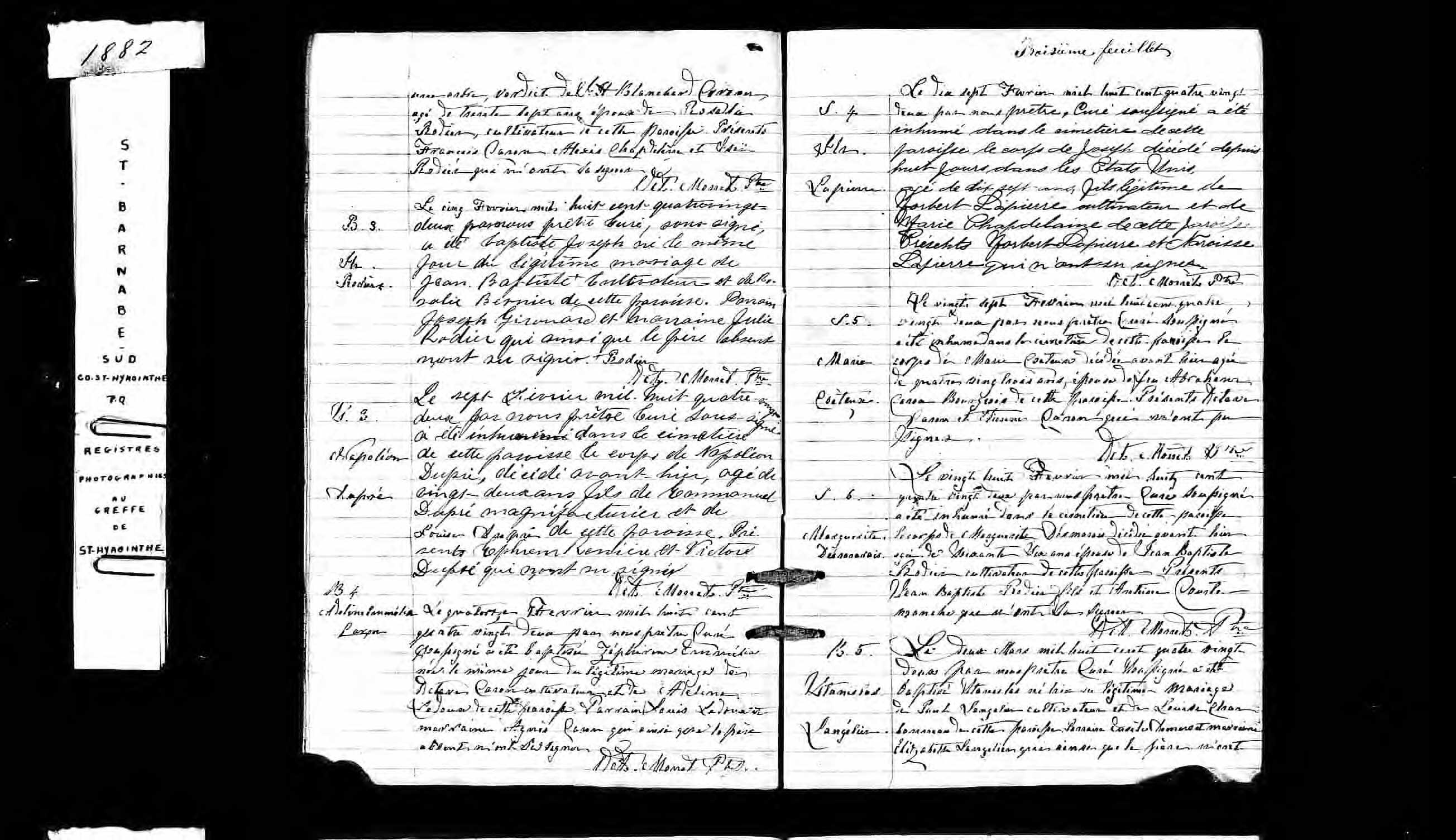 Acte de sépulture
