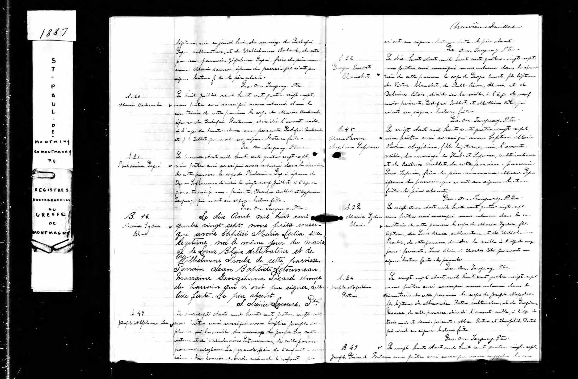 Acte de sépulture