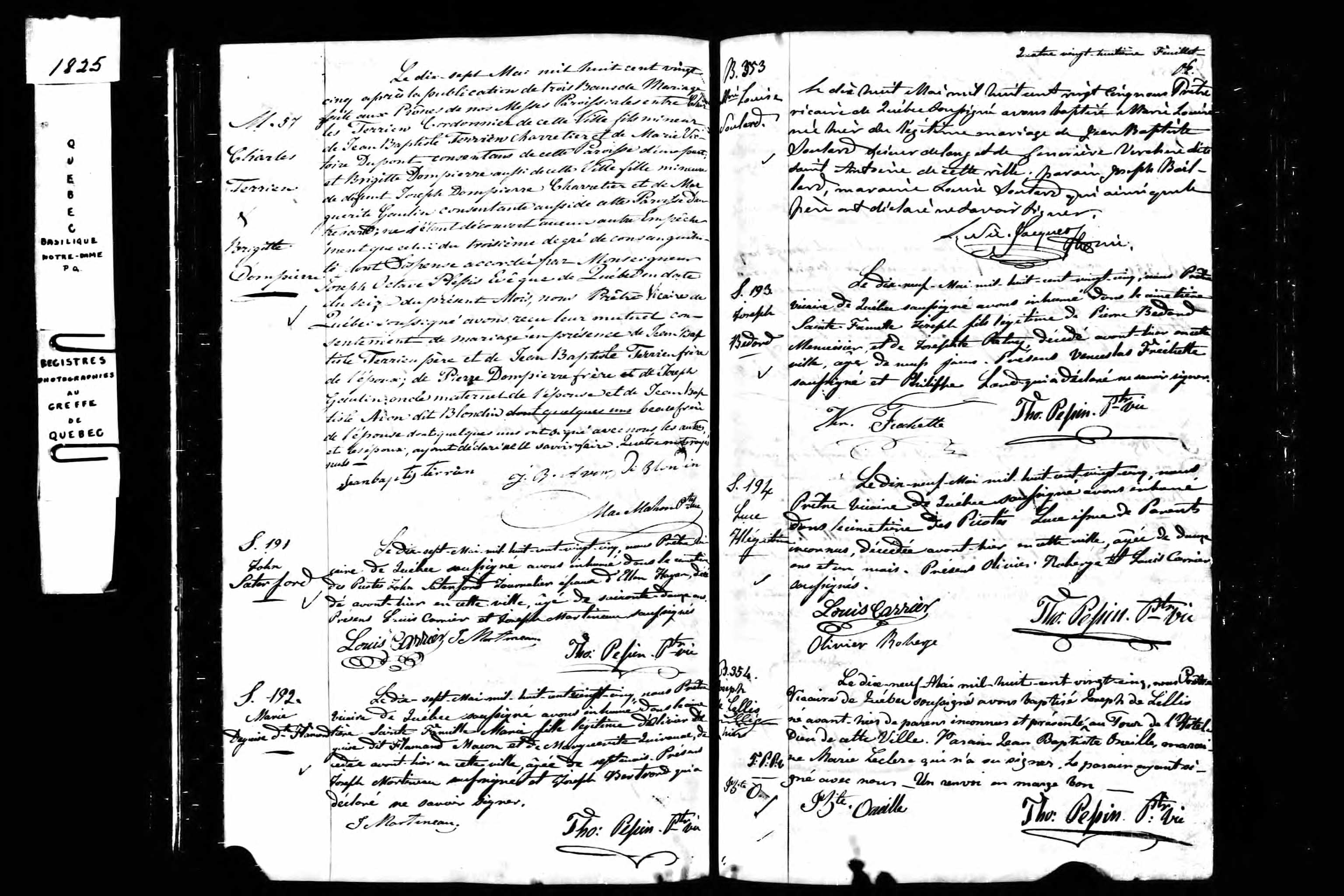 Acte de sépulture Acte de sépulture