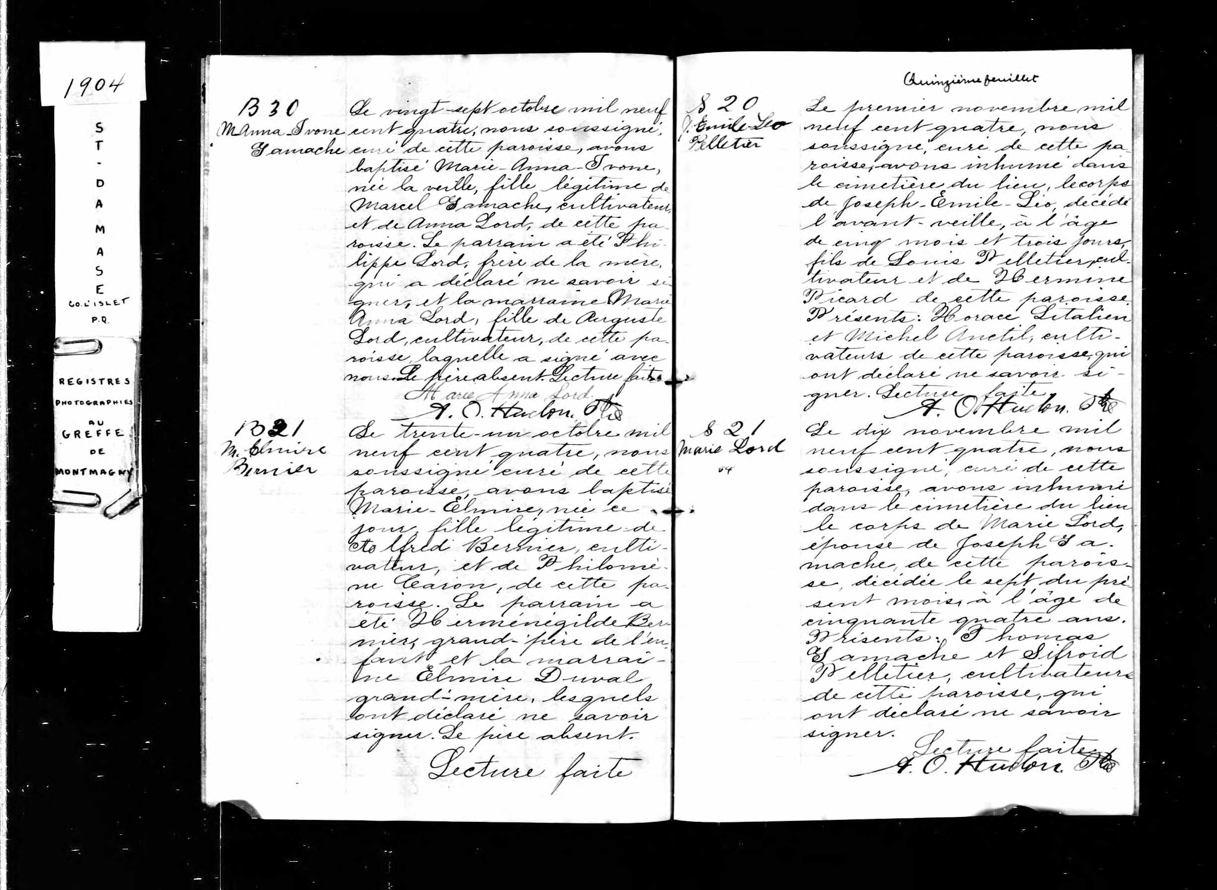 Acte de sépulture