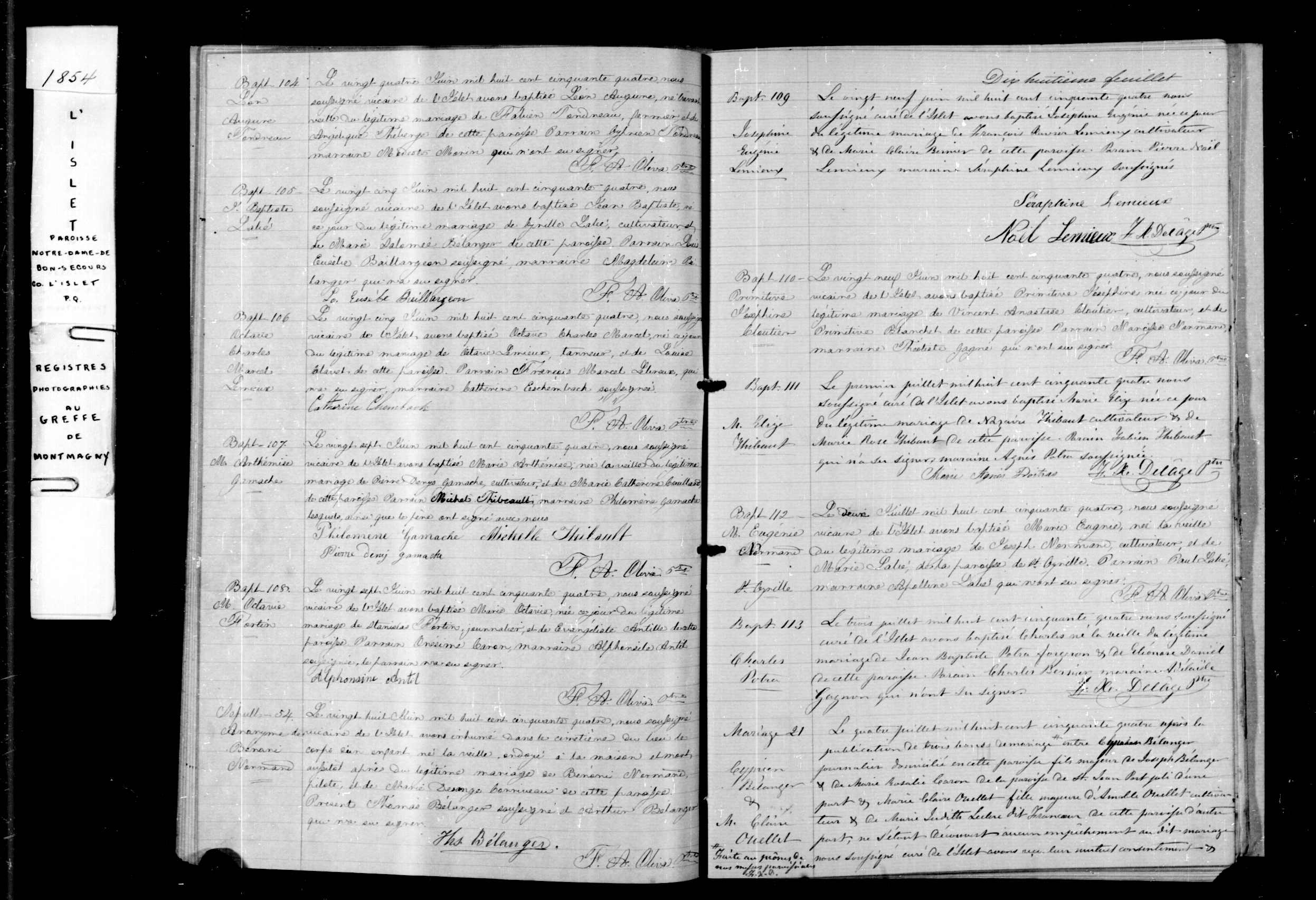 Acte de baptême Acte de baptême