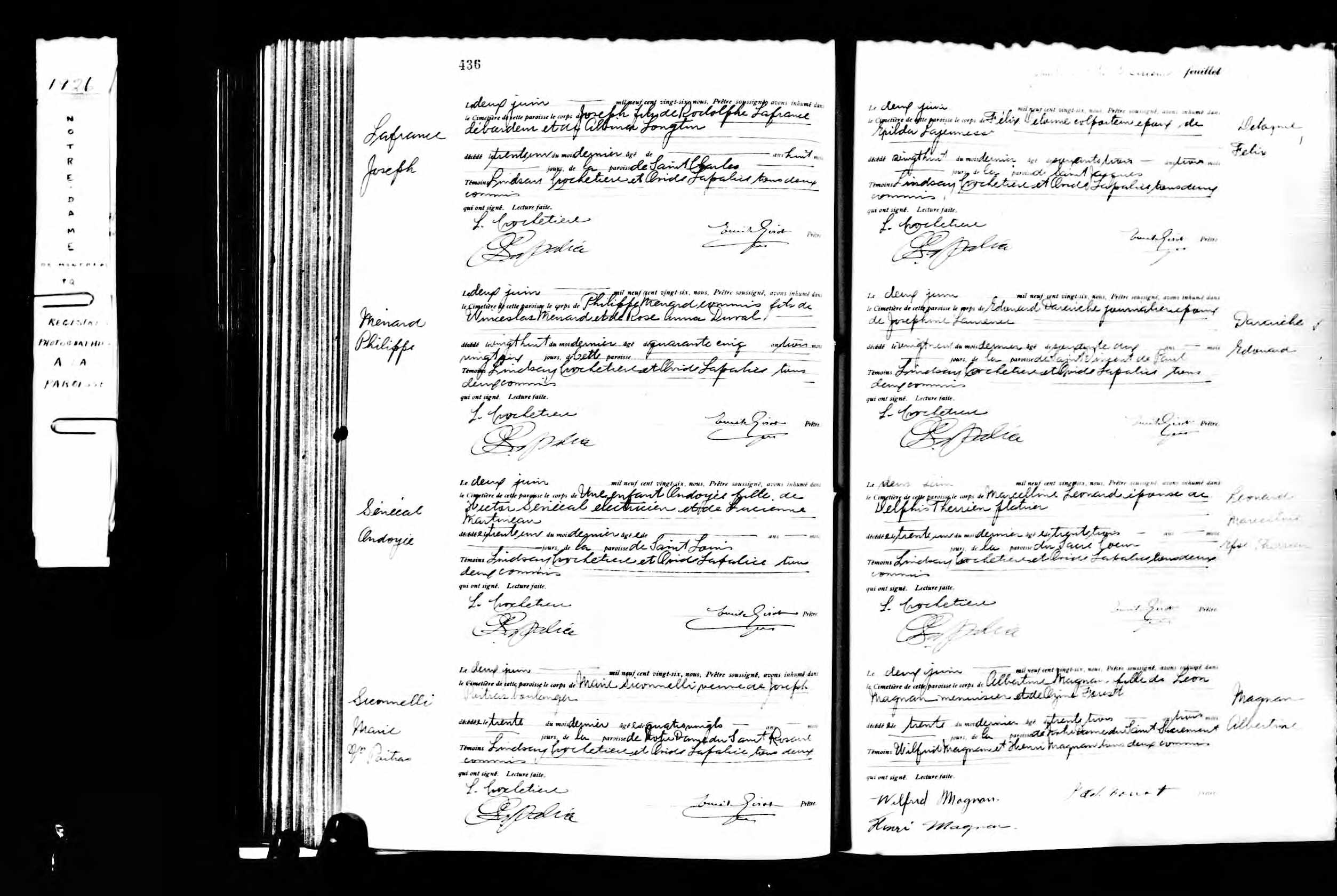 Acte de sépulture