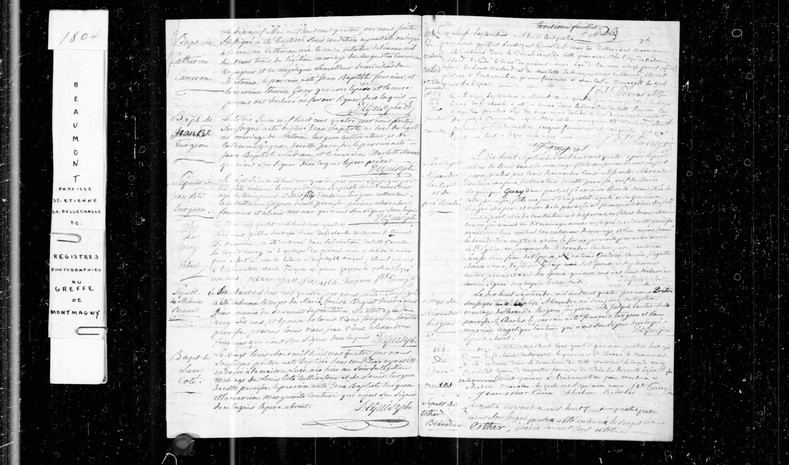 Acte de sépulture