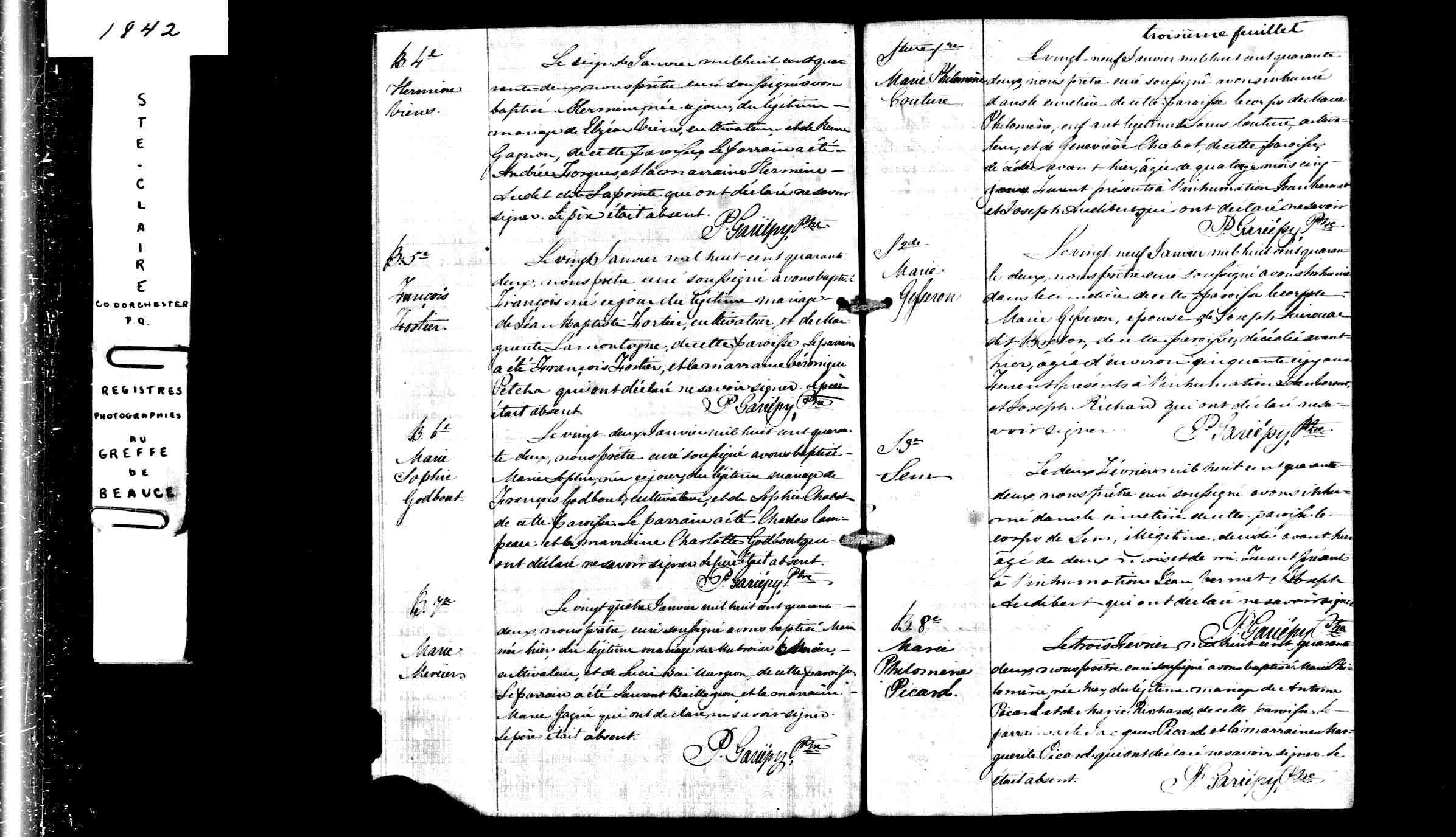 Acte de sépulture